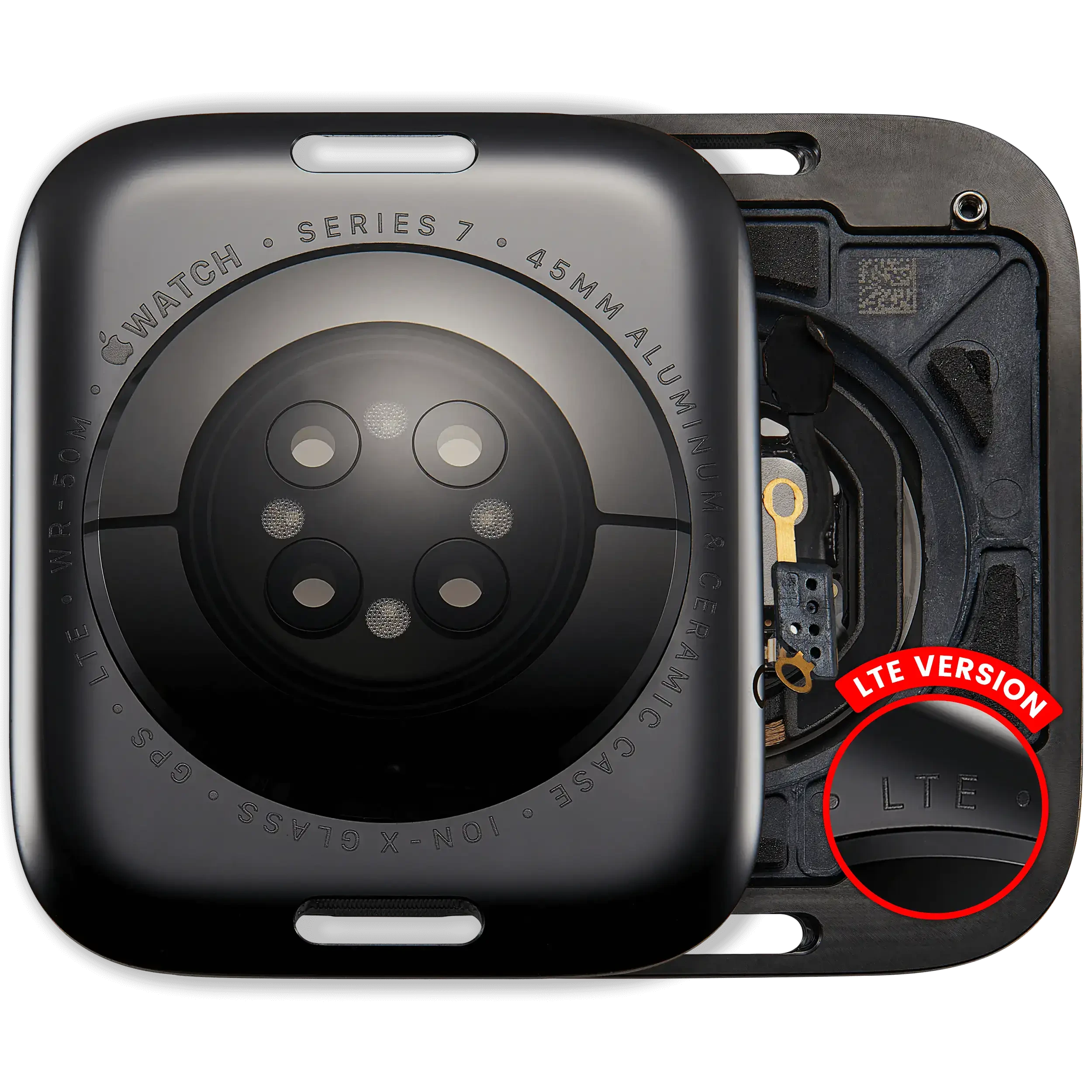 Cover posteriore gruppo per Watch Series 7 (45mm) (versione LTE) (Aluminum / Nero siderale)