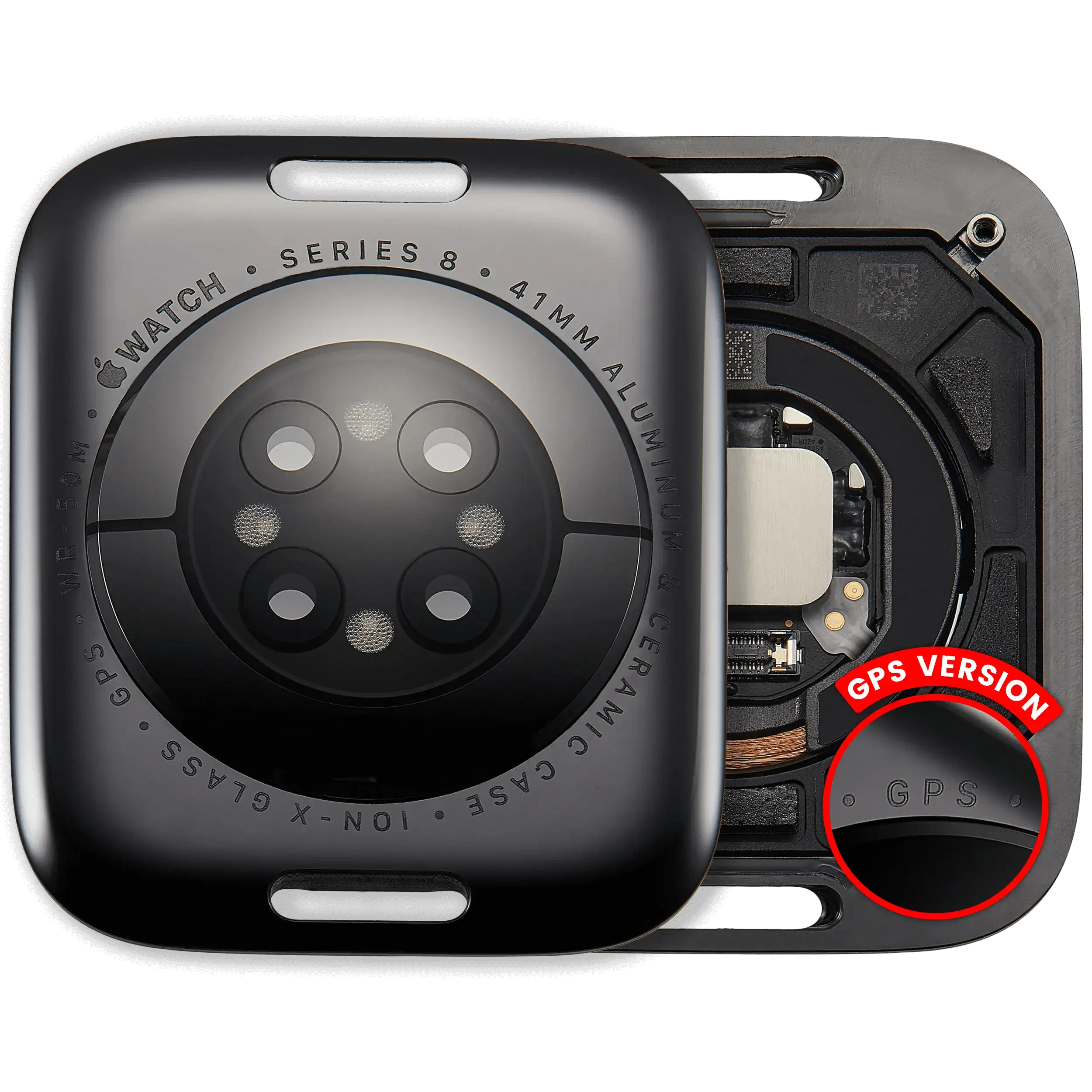 Cover posteriore gruppo per Watch Series 8 (41mm) (GPS Version) (Aluminum / Nero siderale)