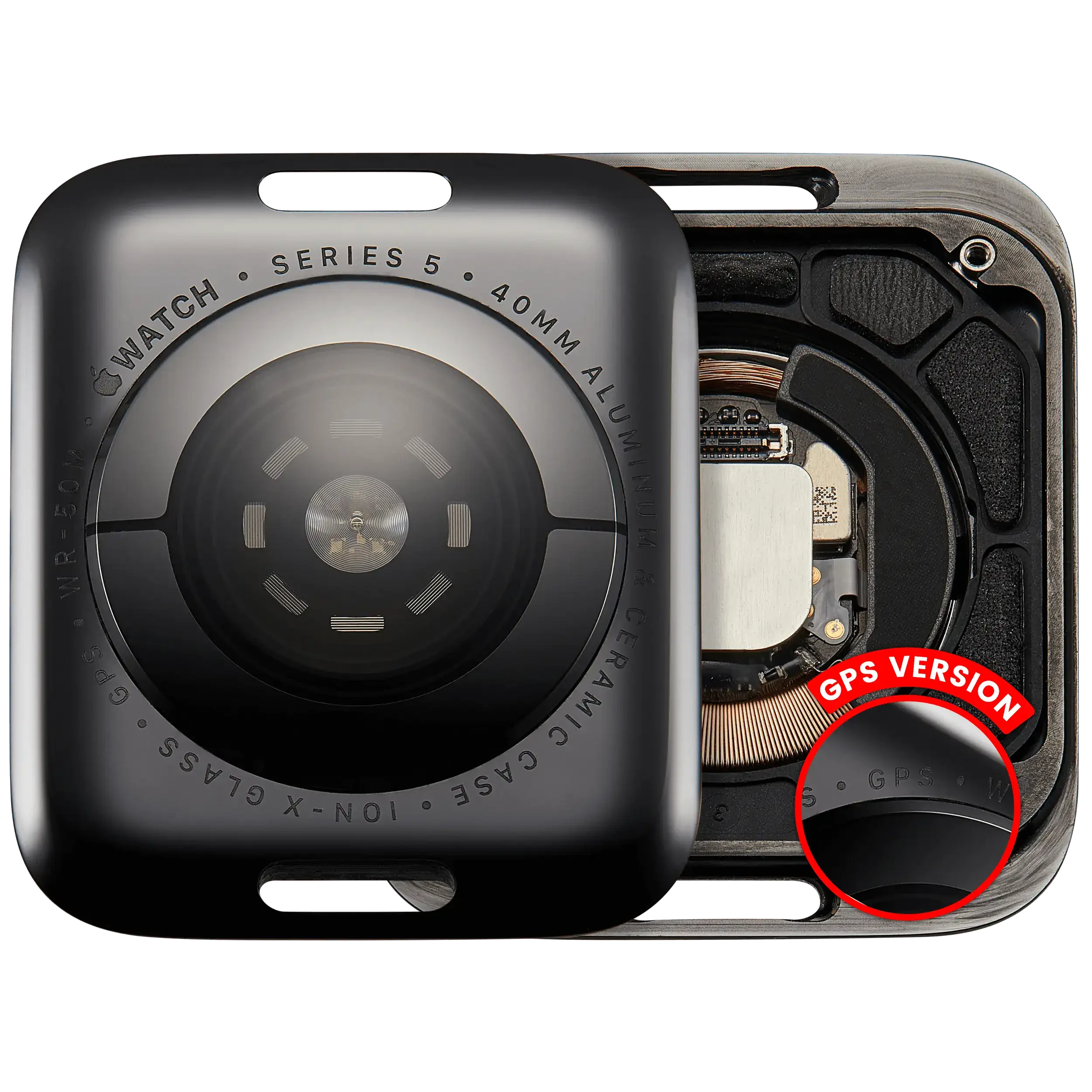 Cover posteriore gruppo per Watch Series 5 (40mm) (GPS Version) (Aluminum / Nero siderale)