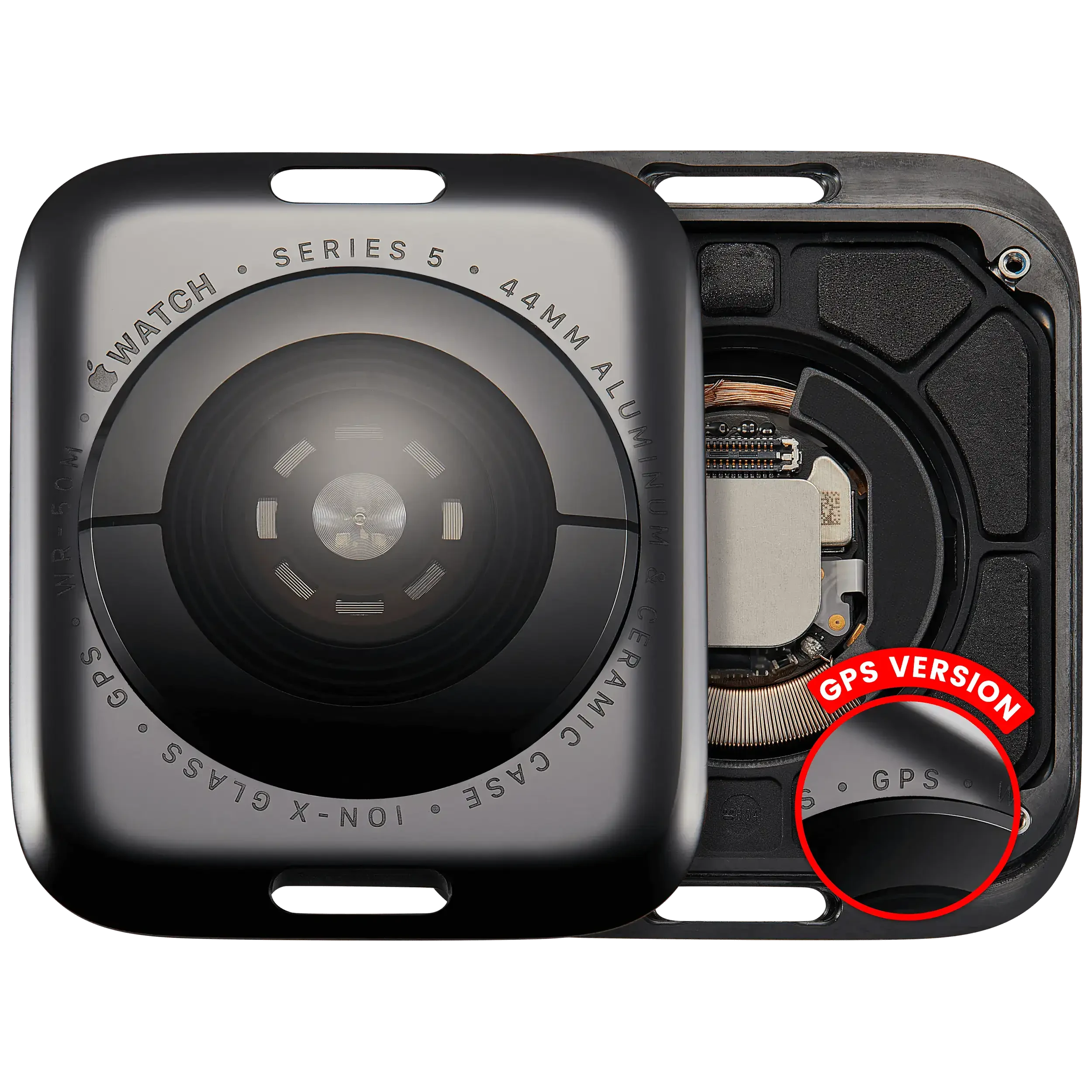 Cover posteriore gruppo per Watch Series 5 (44mm) (GPS Version) (Aluminum / Nero siderale)
