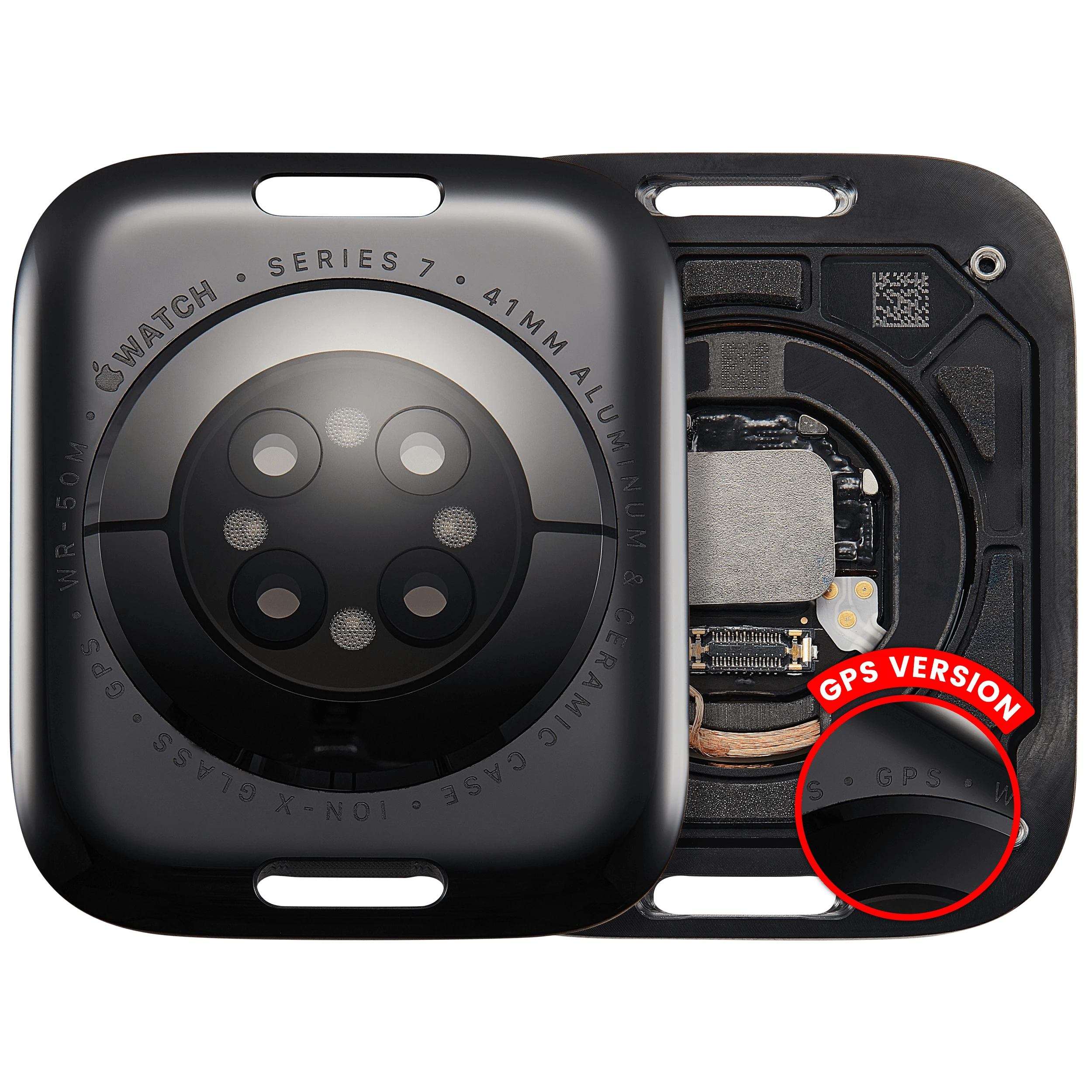 Cover posteriore gruppo per Watch Series 7 (41mm) (GPS Version) (Aluminum / Nero siderale)