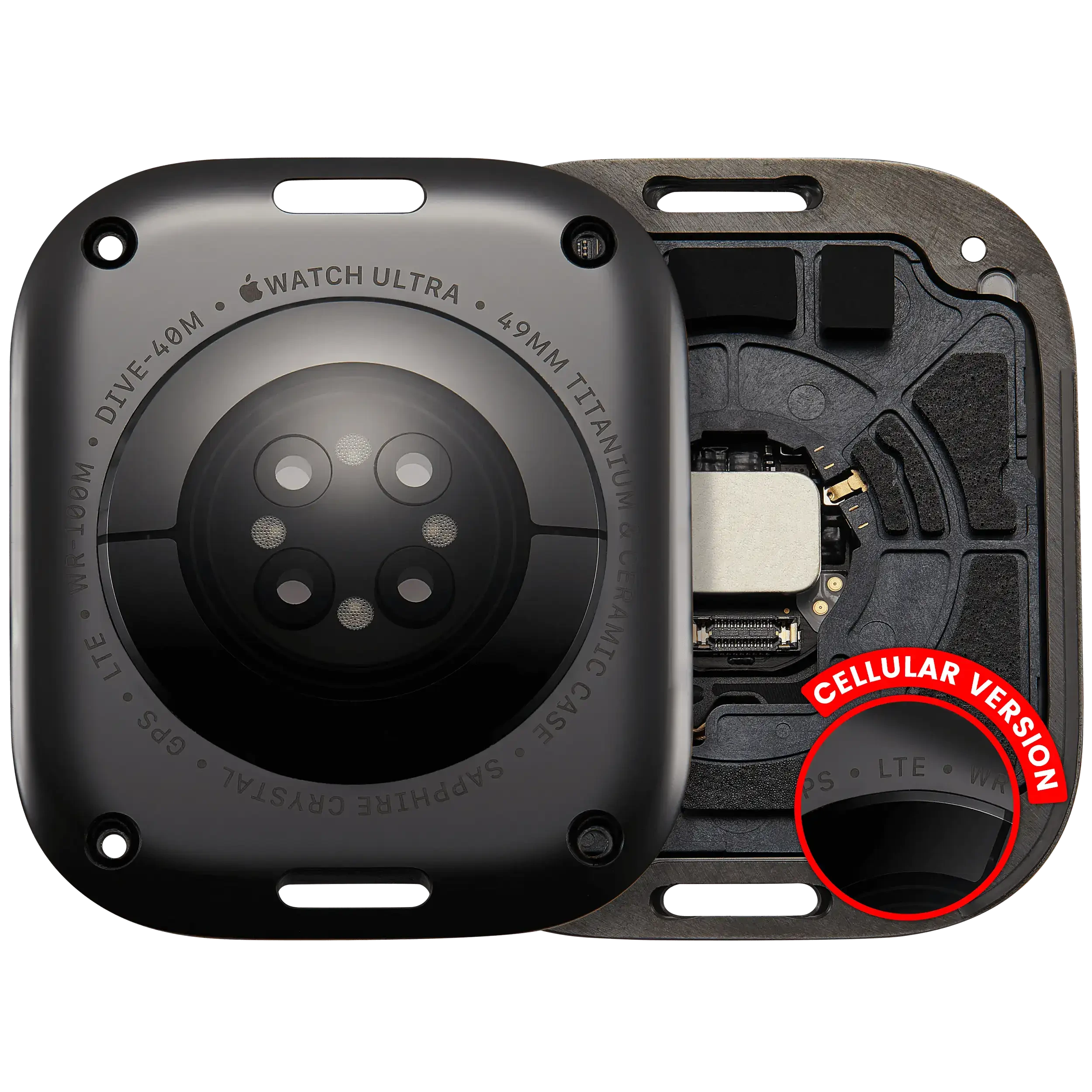 Cover posteriore gruppo per Watch Series Ultra (2nd Gen)(49mm) (versione LTE) (Nero siderale)