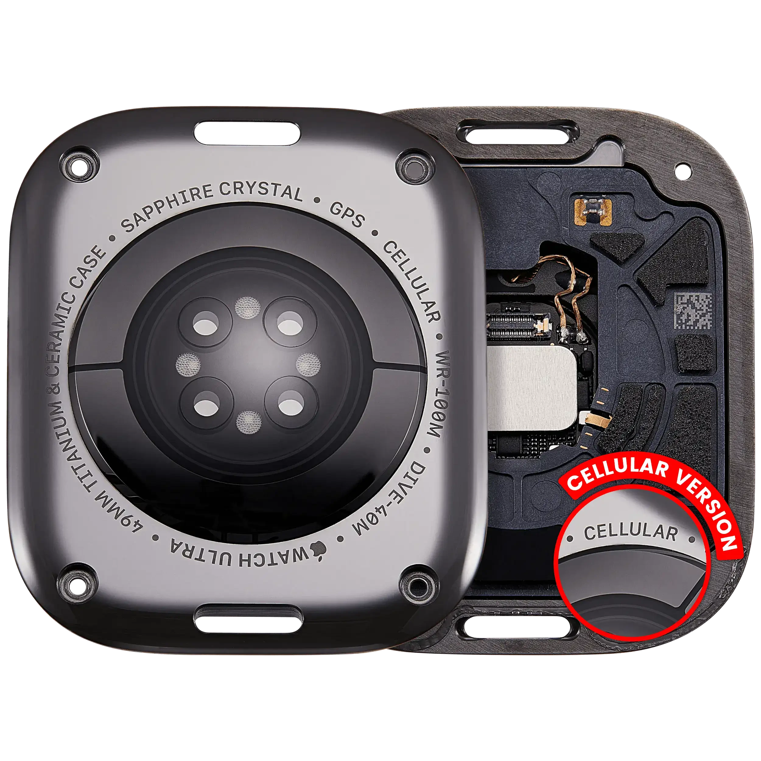 Cover posteriore gruppo per Watch Series Ultra (3rd Gen) (49MM) (versione LTE) (Nero siderale)