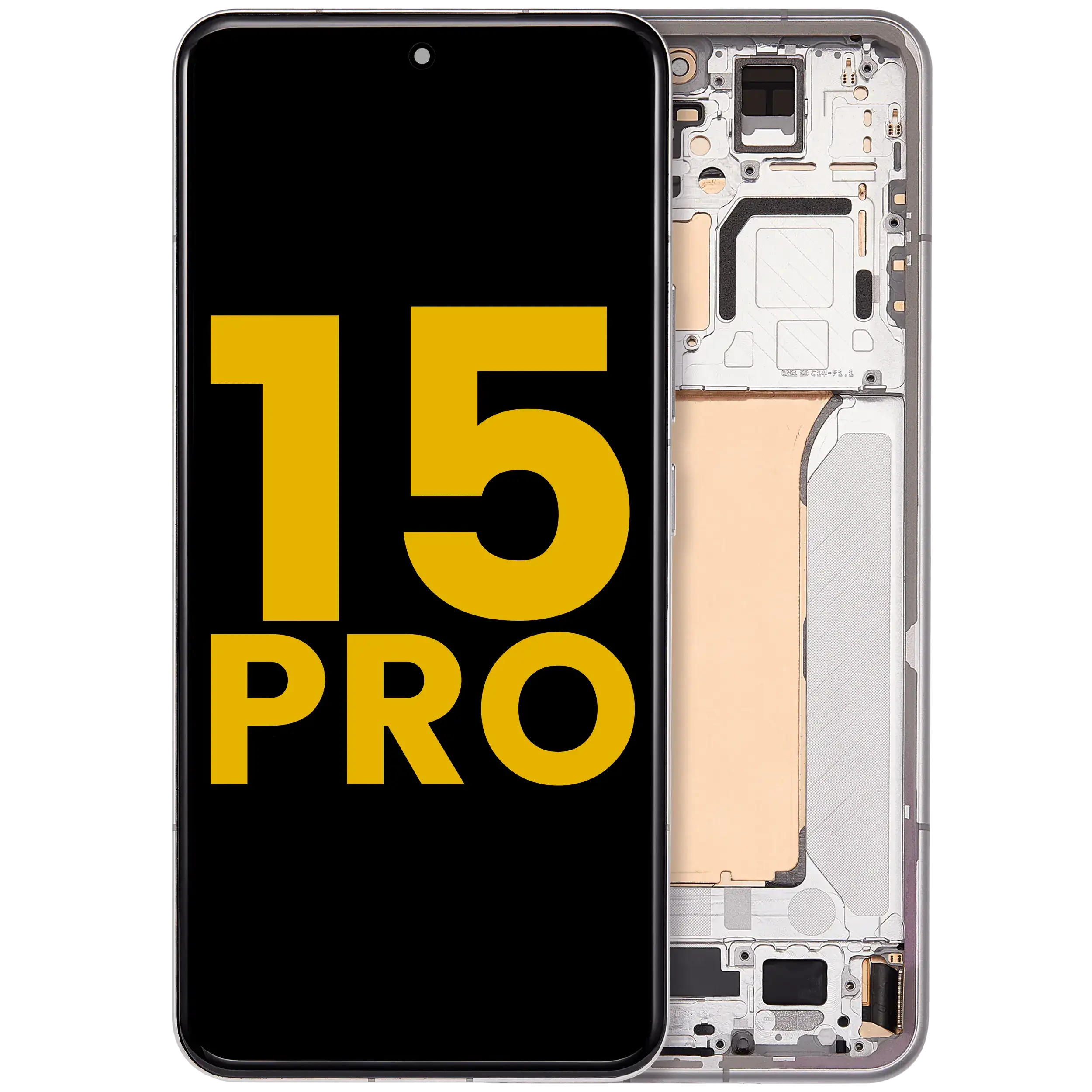 Display OLED completo con Frame per Xiaomi 15 Pro (Refurbished) (Bianco)