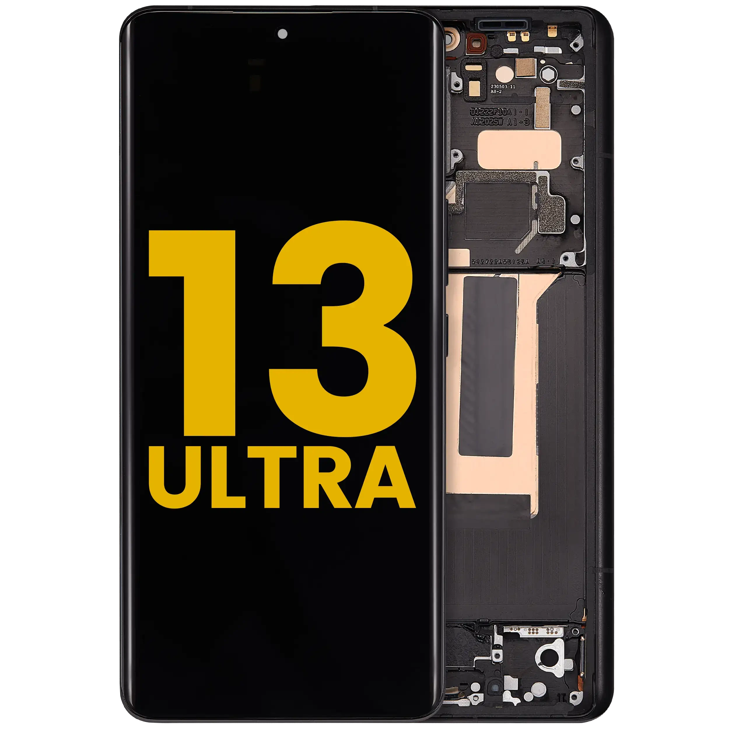 Display OLED completo con Frame per Xiaomi 13 Ultra (Refurbished) (Nero)
