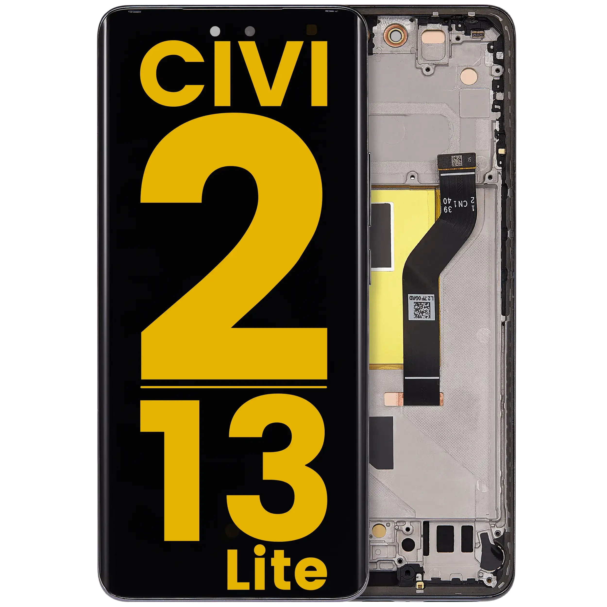 Display OLED completo con Frame per Xiaomi 13 Lite / Civi 2 (Refurbished) (Nero)