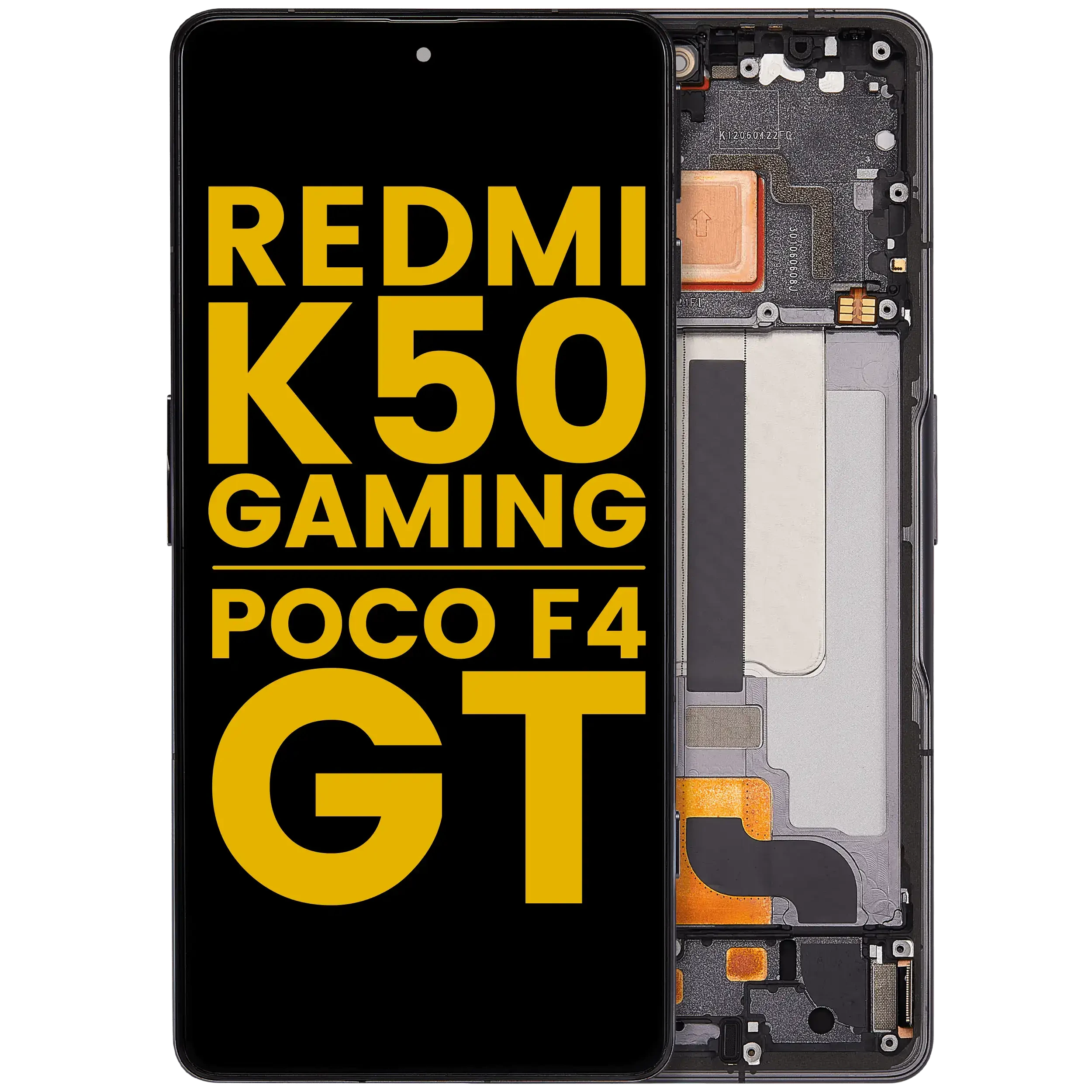 Display OLED completo con Frame per Xiaomi Poco F4 GT / Redmi K50 Gaming (Refurbished) (Nero)