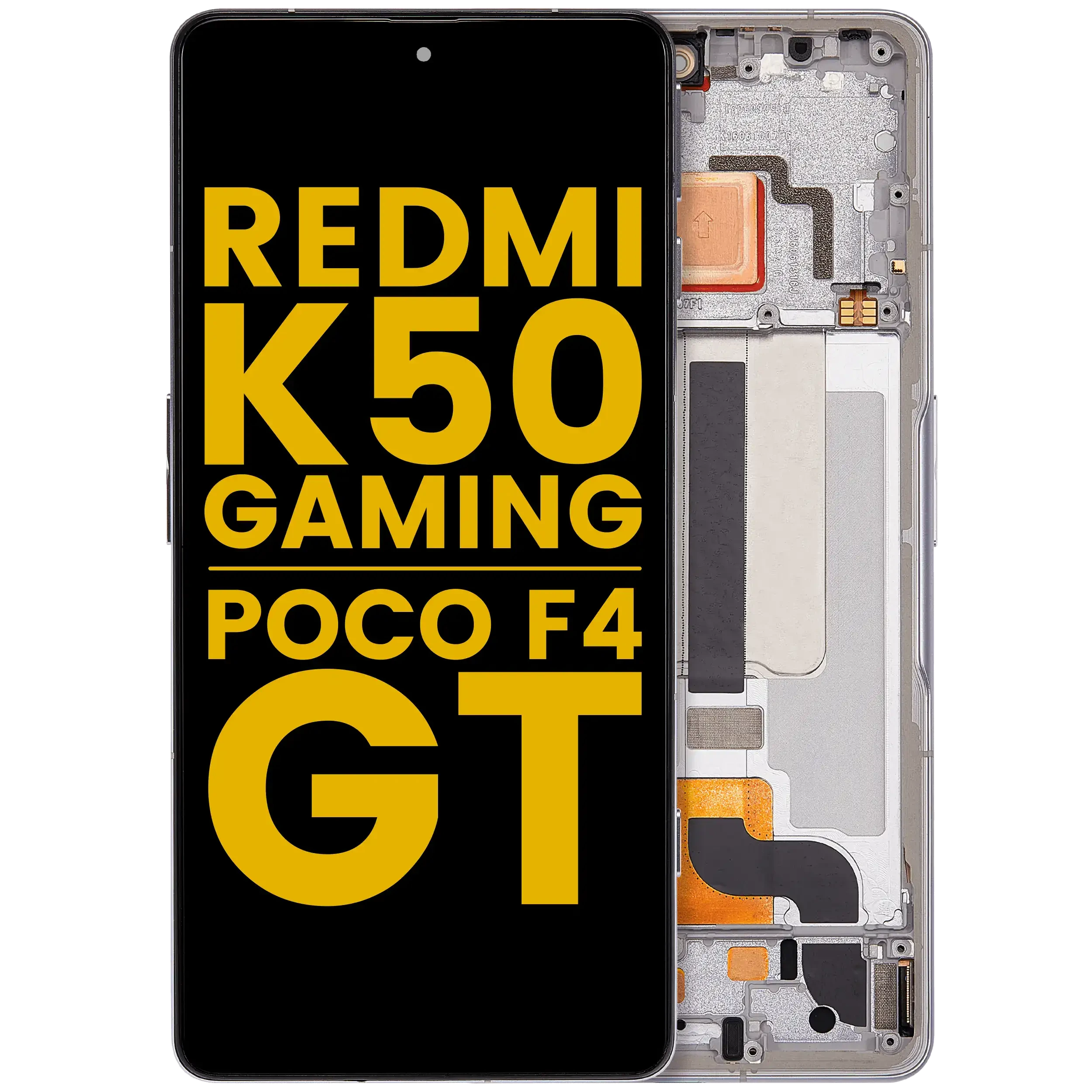 Display OLED completo con Frame per Xiaomi Poco F4 GT / Redmi K50 Gaming (Refurbished) (Argento)