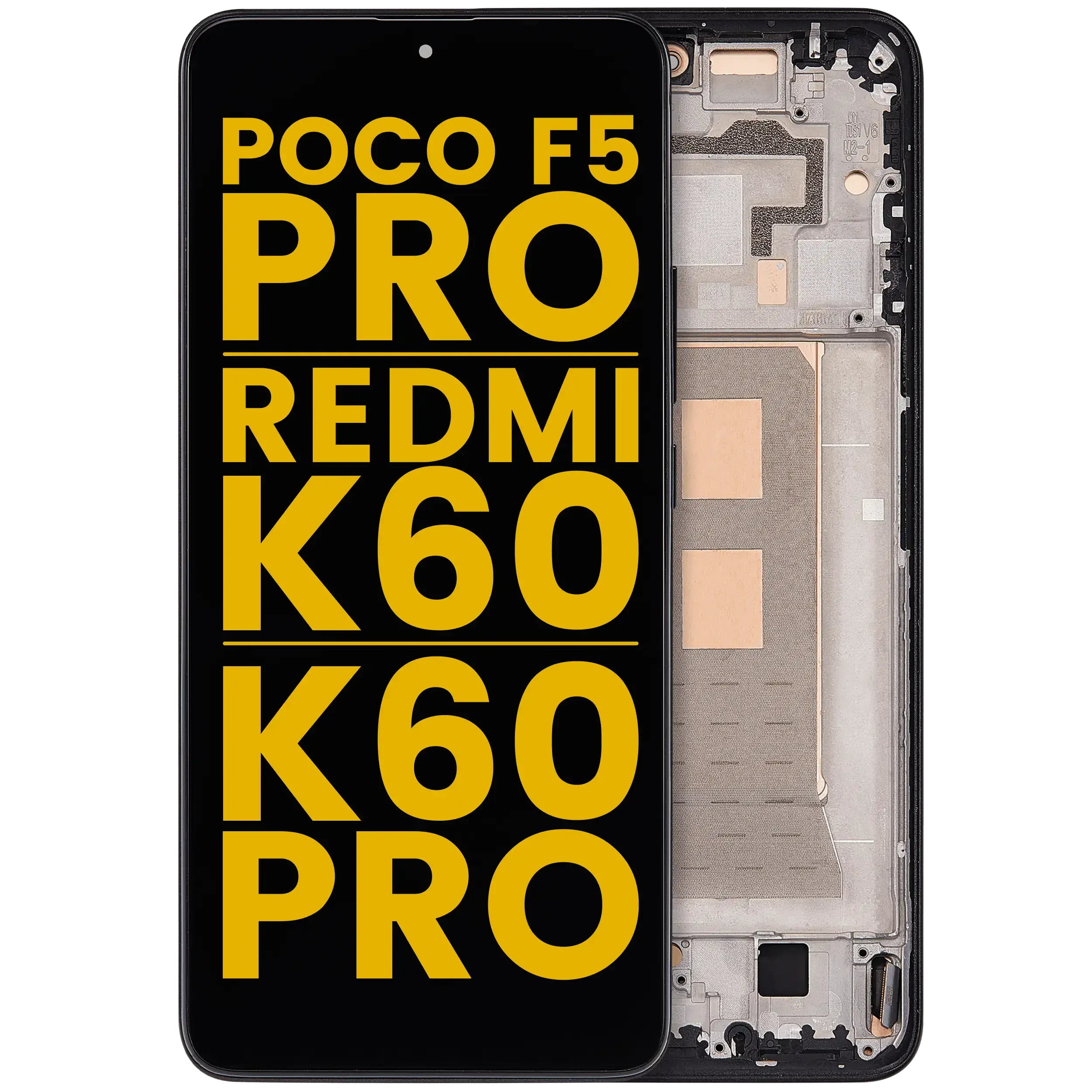 Display OLED completo con Frame per Xiaomi Poco F5 Pro / Redmi K60 / K60 Pro (Refurbished) (Nero)