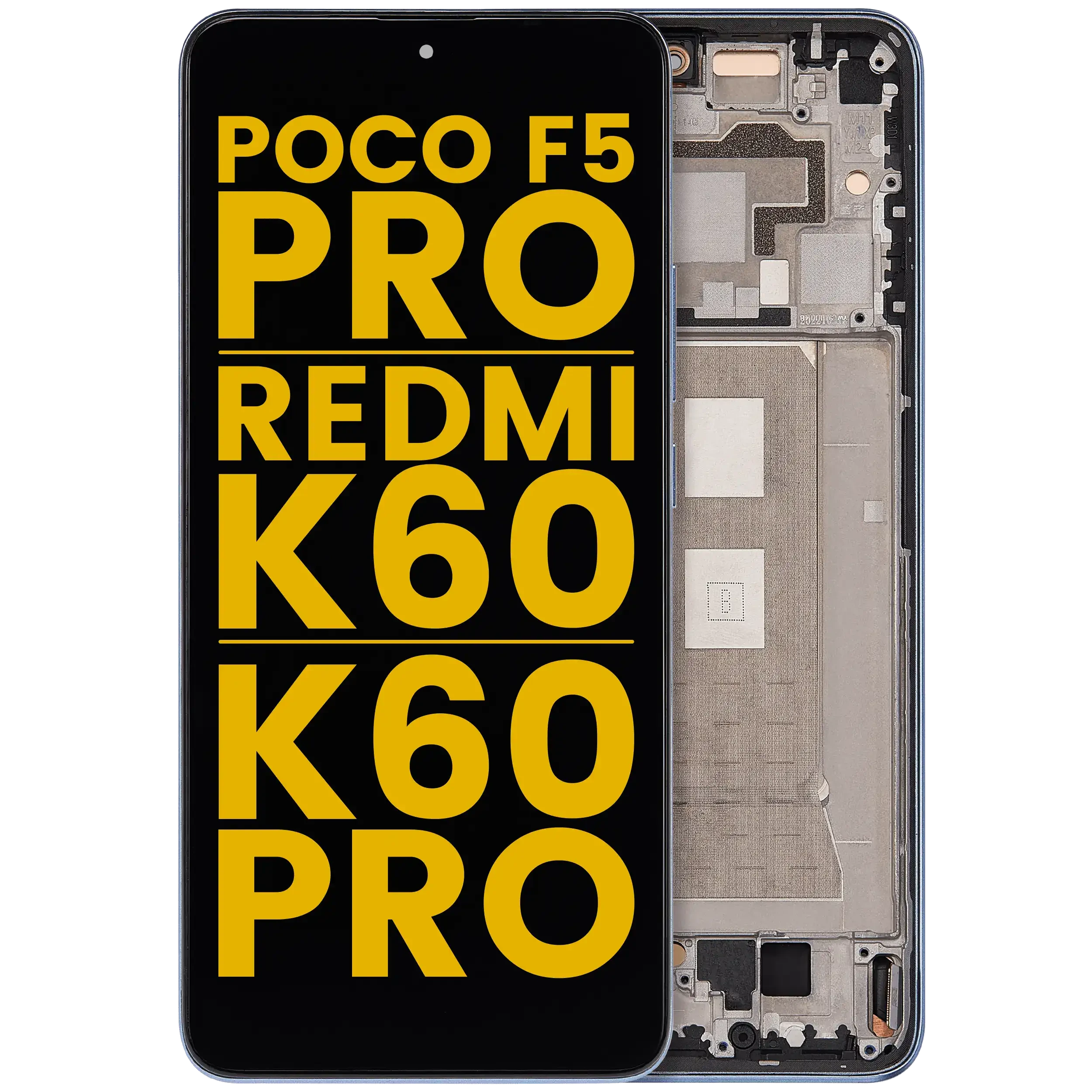 Display OLED completo con Frame per Xiaomi Poco F5 Pro / Redmi K60 / K60 Pro (Refurbished) (Blu)