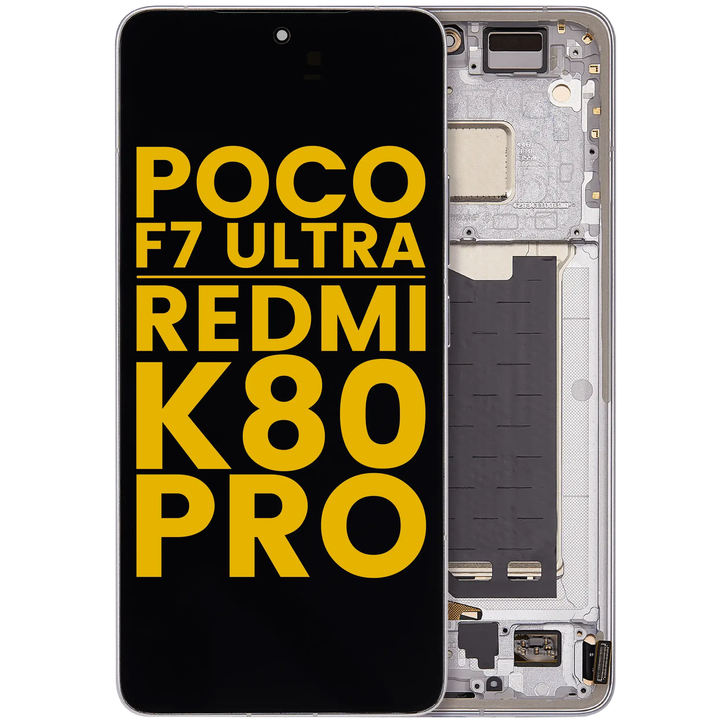 Display OLED completo con Frame per Xiaomi Poco F7 Ultra / Redmi K80 Pro (Refurbished) (Bianco)