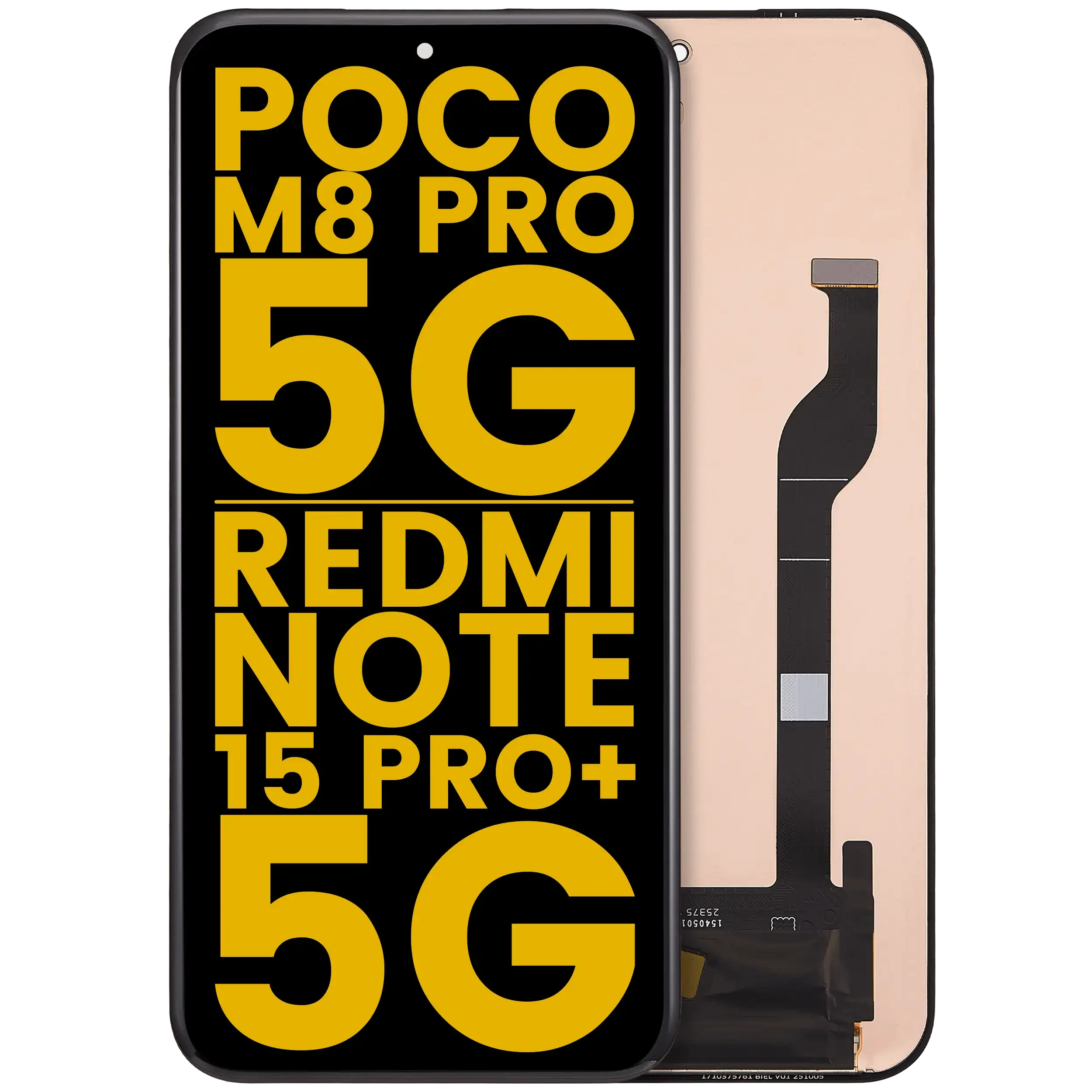 Display OLED completo senza Frame per Xiaomi Poco M8 Pro 5G / Redmi Note 15 Pro Plus 5G (Refurbished) (tutti i colori)