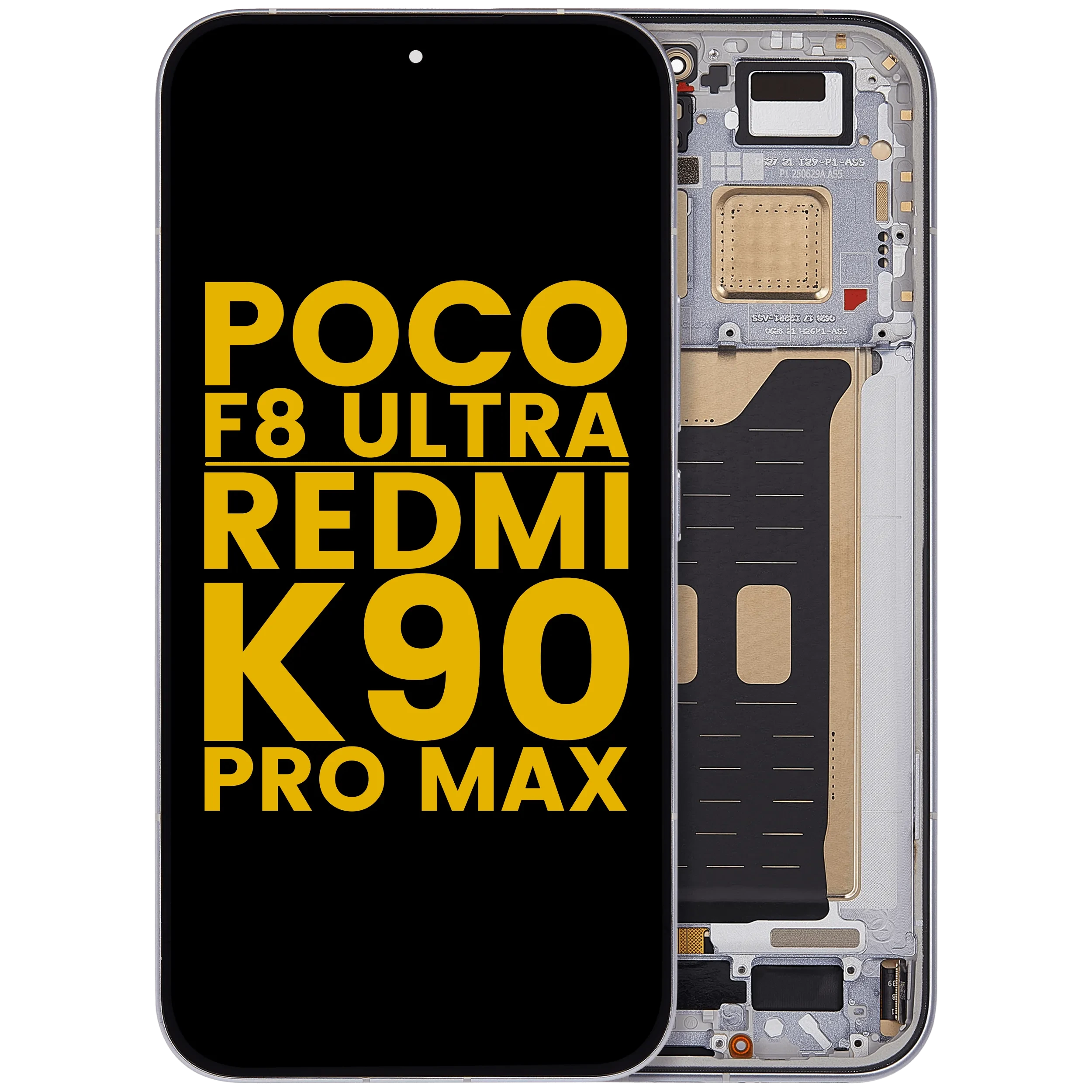 Display OLED completo con Frame per Xiaomi Poco F8 UItra / Redmi K90 Pro Max (Refurbished) (Denim Blu)