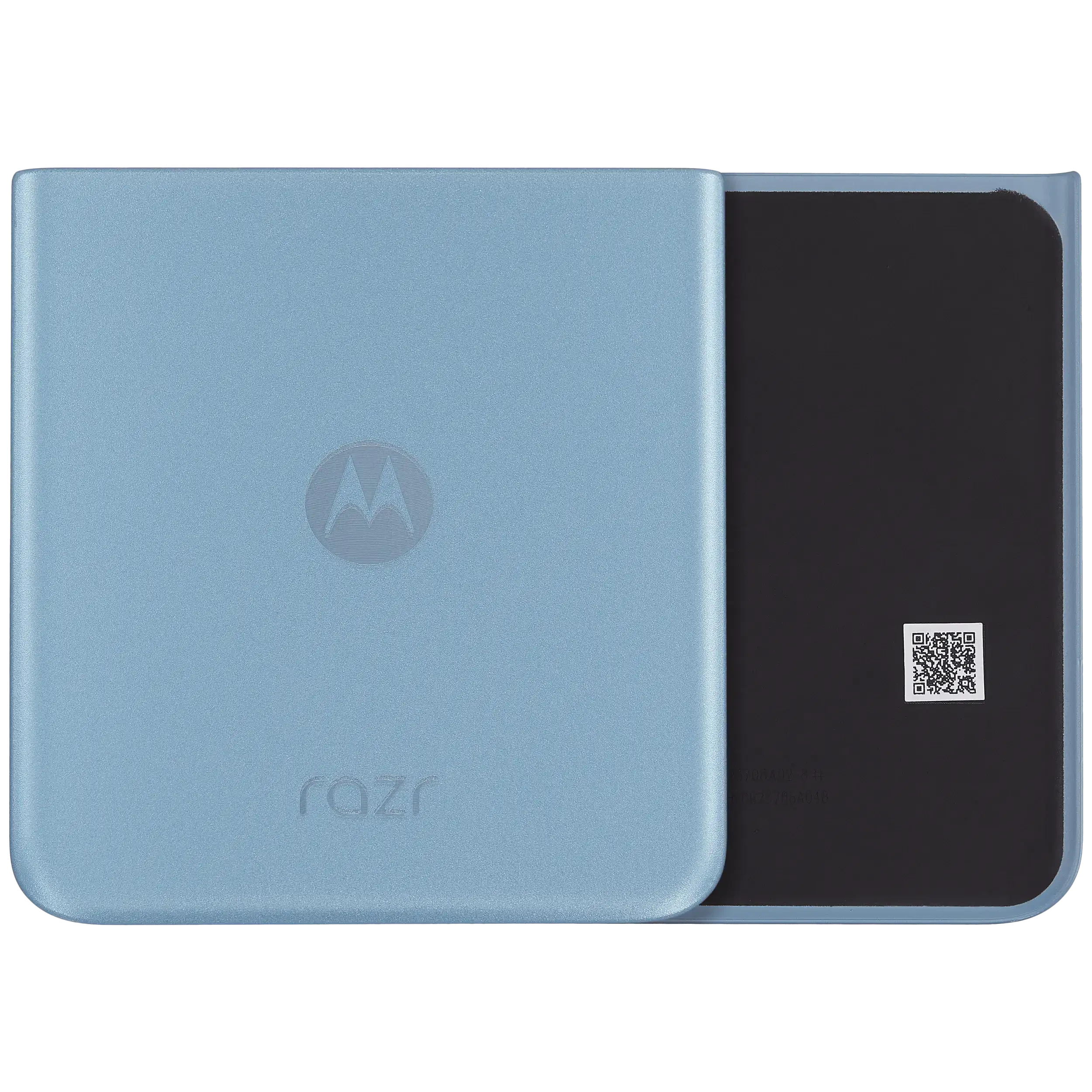Bottom vetro cover posteriore per Motorola Razr Plus / Razr 40 Ultra (XT2321 / 2023) (Premium) (Glacier Blu)