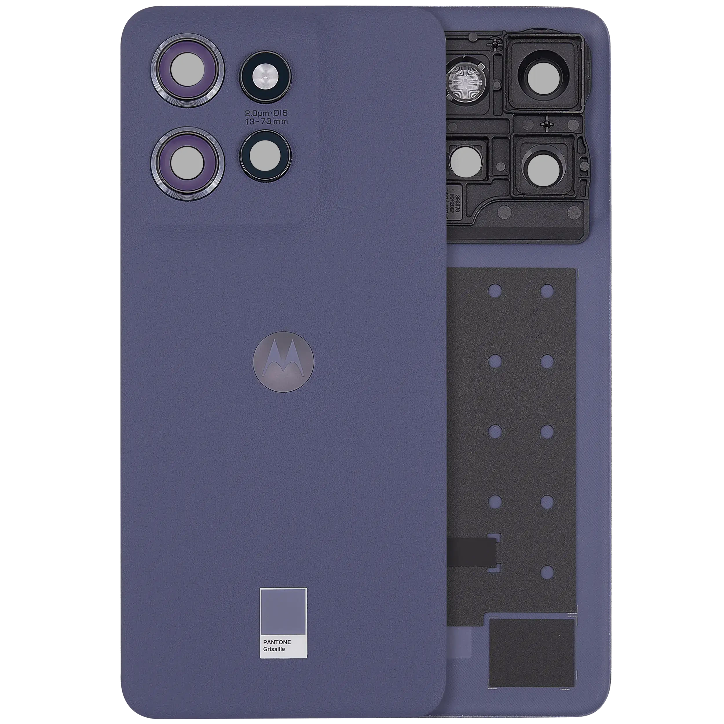 vetro cover posteriore per Motorola Moto Edge 50 Neo (XT2409 / 2024) (Premium) (Grisaille)