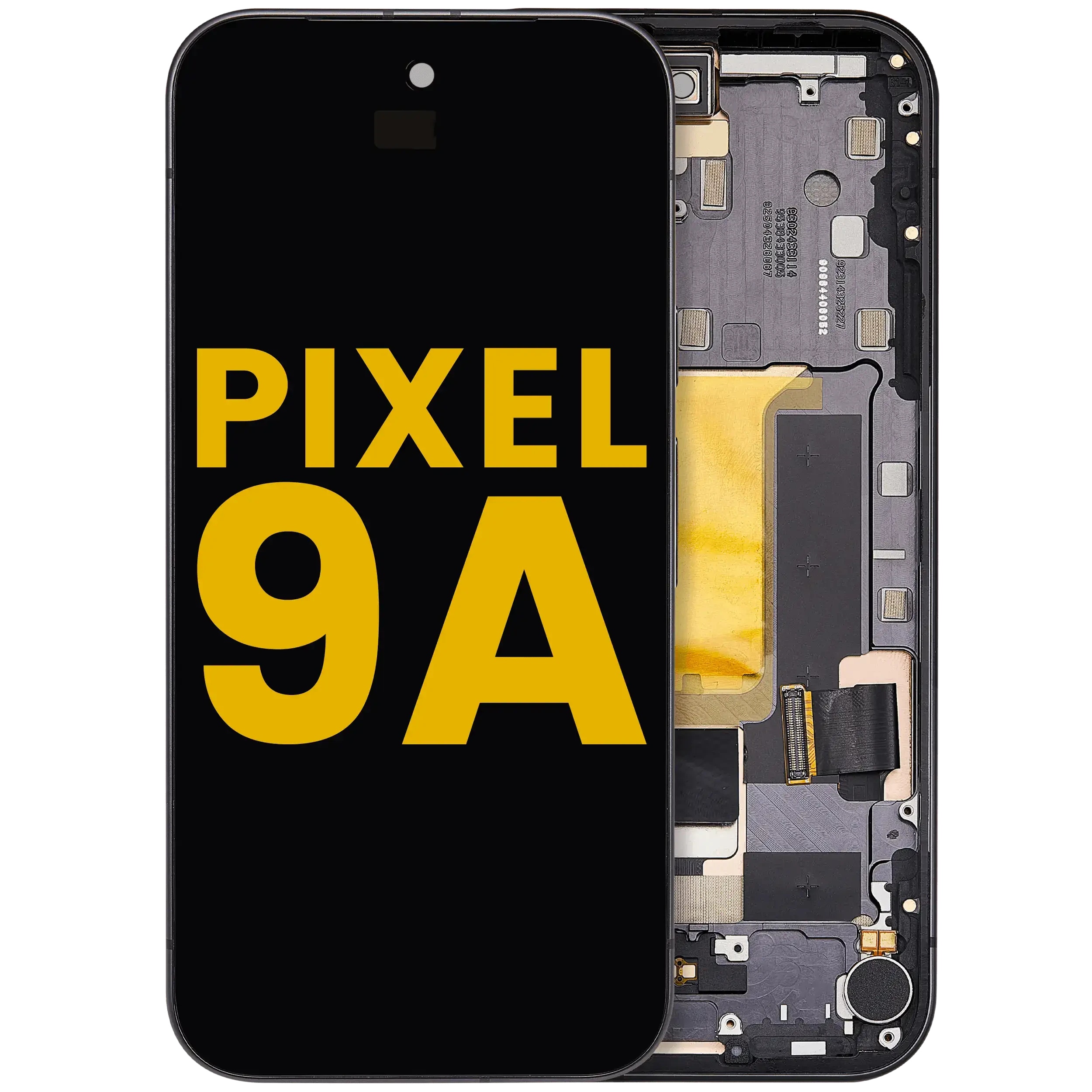 Display OLED completo con Frame (con Fingerprint Sensore ) per Google Pixel 9A (Refurbished) (Obsidian)