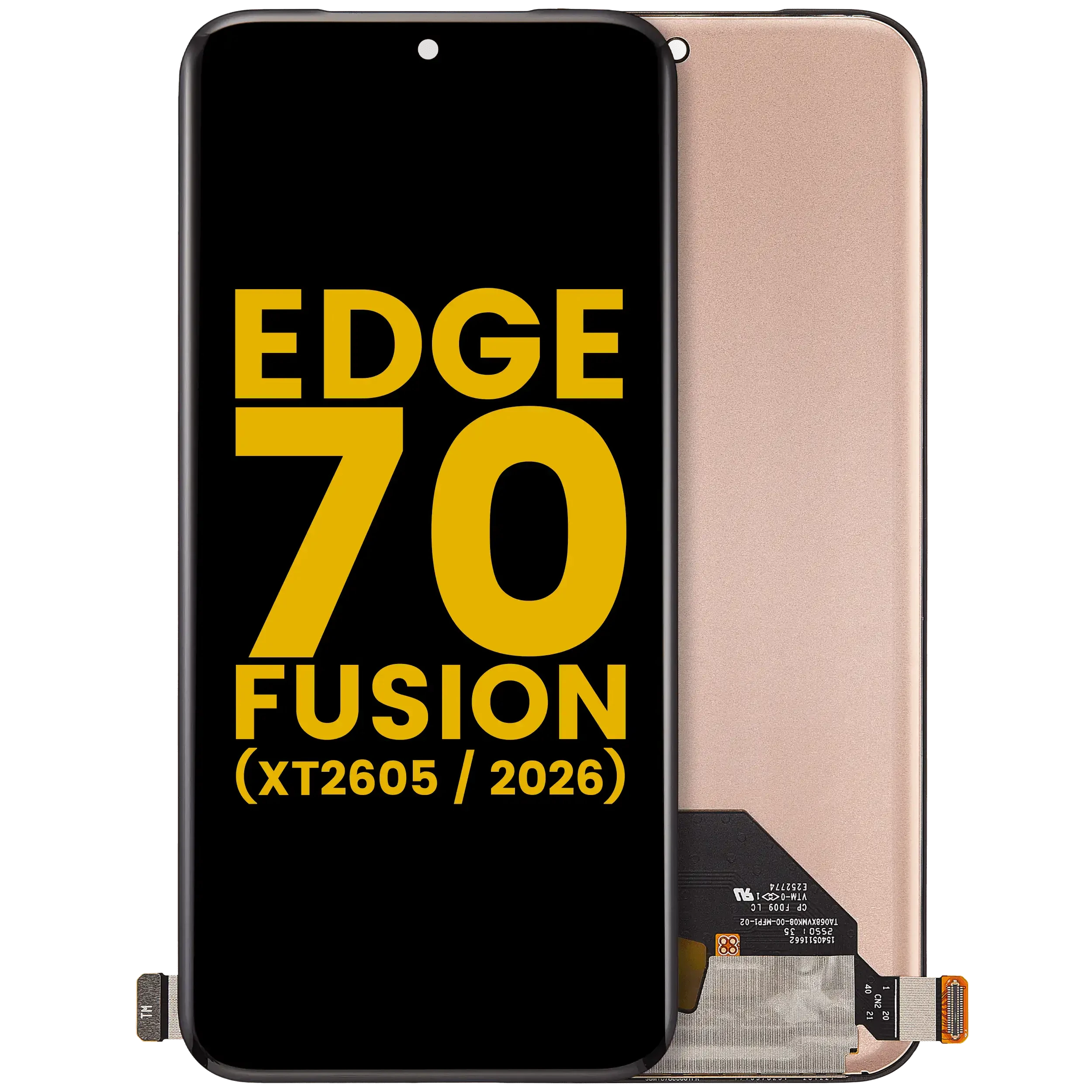 Display OLED completo senza Frame per Motorola Edge 70 Fusion (XT2605 / 2026) (Refurbished) (tutti i colori)