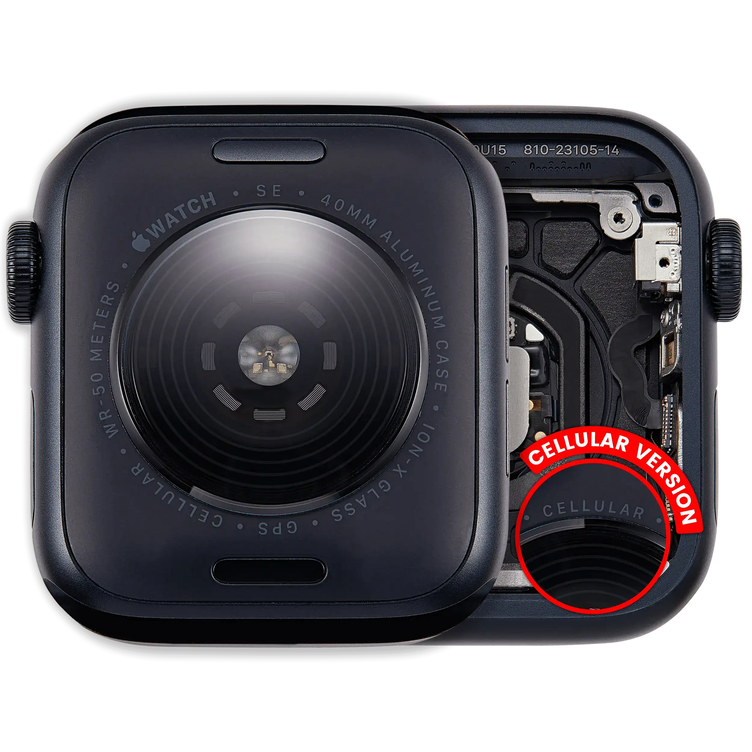 Scocca completa per Watch Series SE 3rd (40MM) (Used Service Pack Pull: grado A) (Cellular Version) (Aluminum / Mezzanotte)
