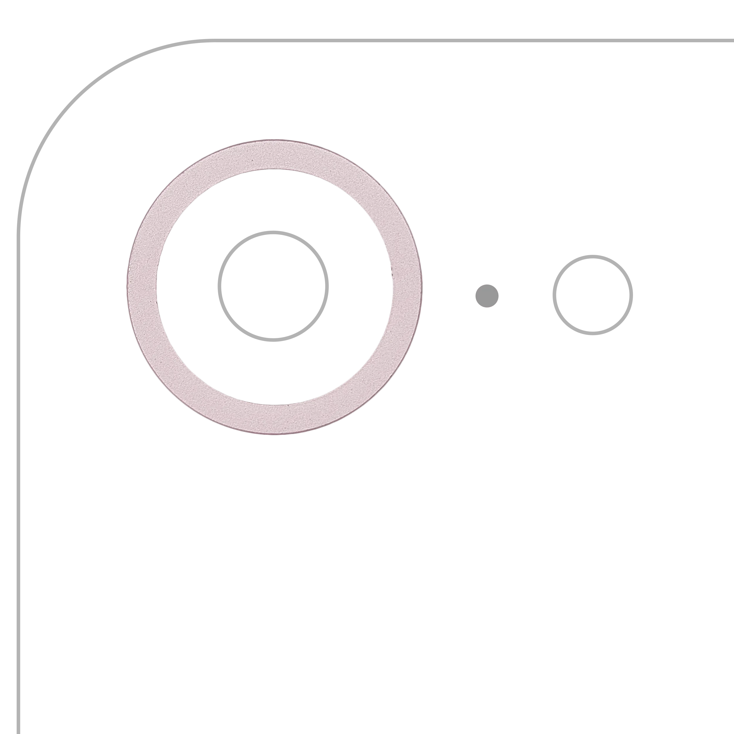 Cornice fotocamera posteriore Ring Only per iPhone 17e (Soft Rosa)