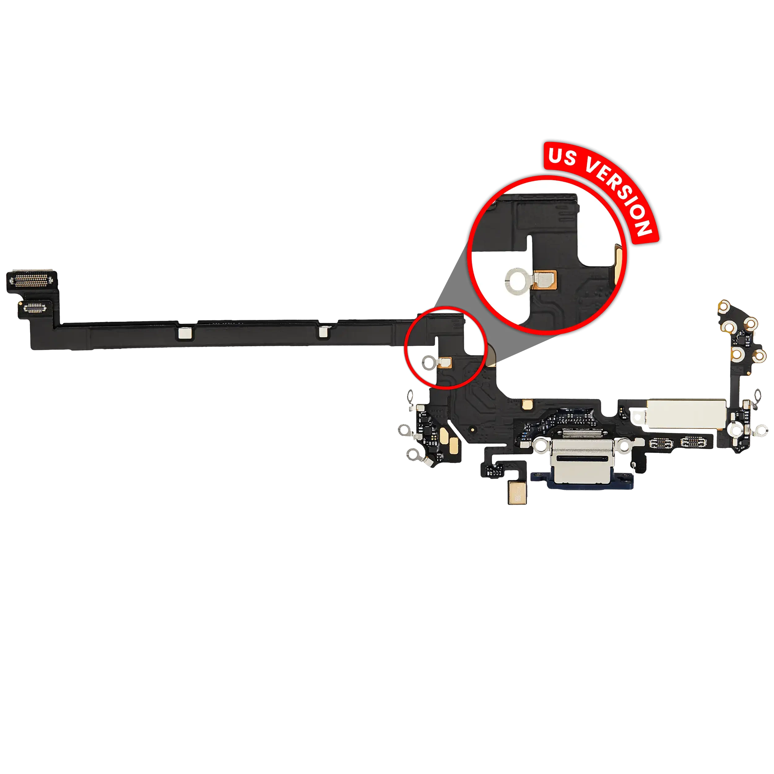 Flat connettore di ricarica per iPhone 17 Pro (Used Service Pack Pull) (US Version) (Deep Blu)