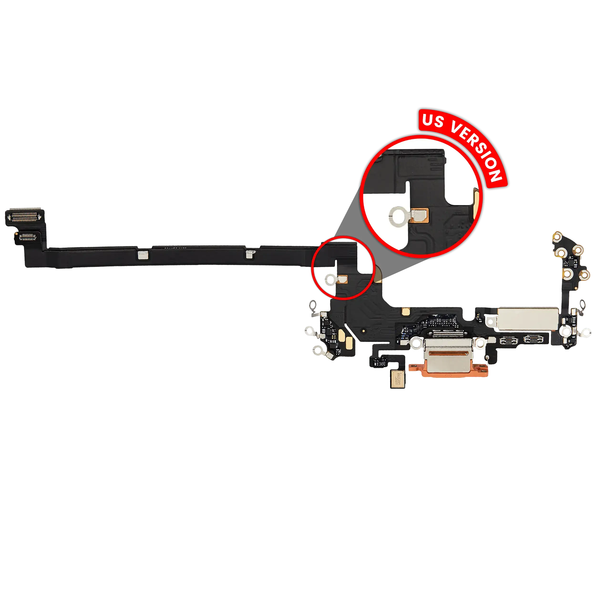 Flat connettore di ricarica per iPhone 17 Pro (Used Service Pack Pull) (US Version) (Cosmic Arancione)