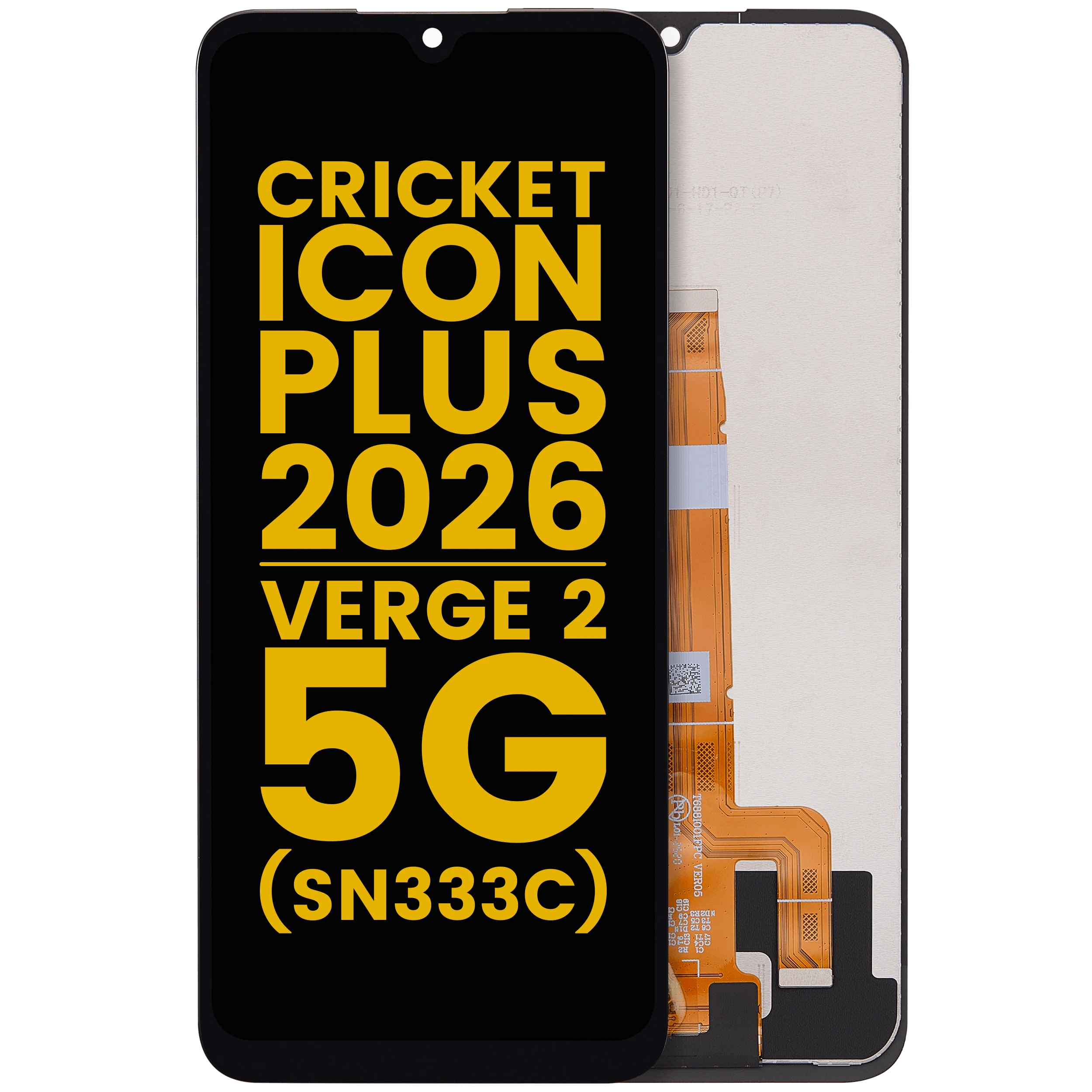 Display LCD completo senza Frame per Cricket lcon Plus (2026) (SN333C) / AT e T Verge 2 5G (Refurbished) (tutti i colori)