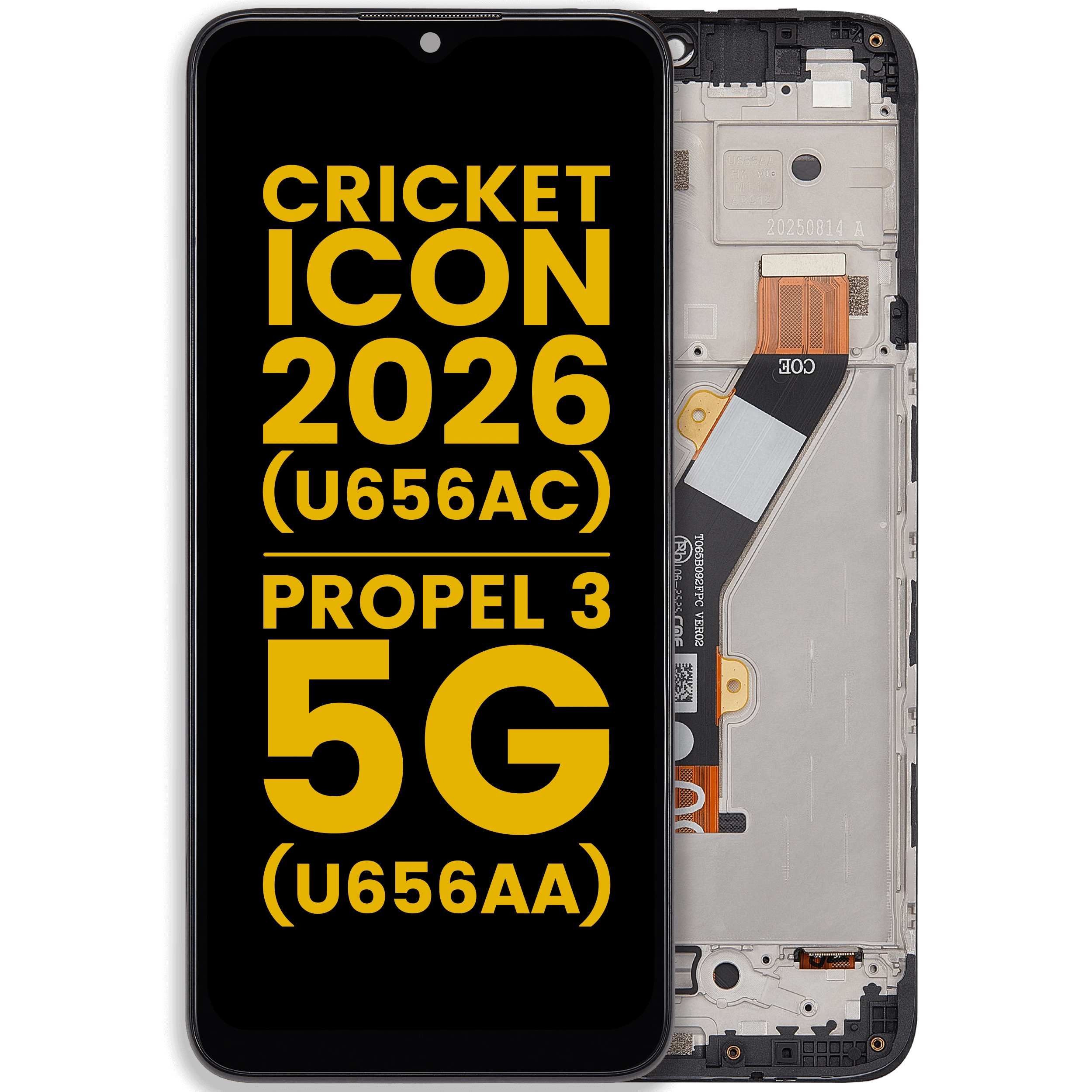 Display LCD completo con Frame per Cricket lcon (2026) (U656AC) / AT e T Propel 3 5G (U656AA) (Refurbished) (tutti i colori)