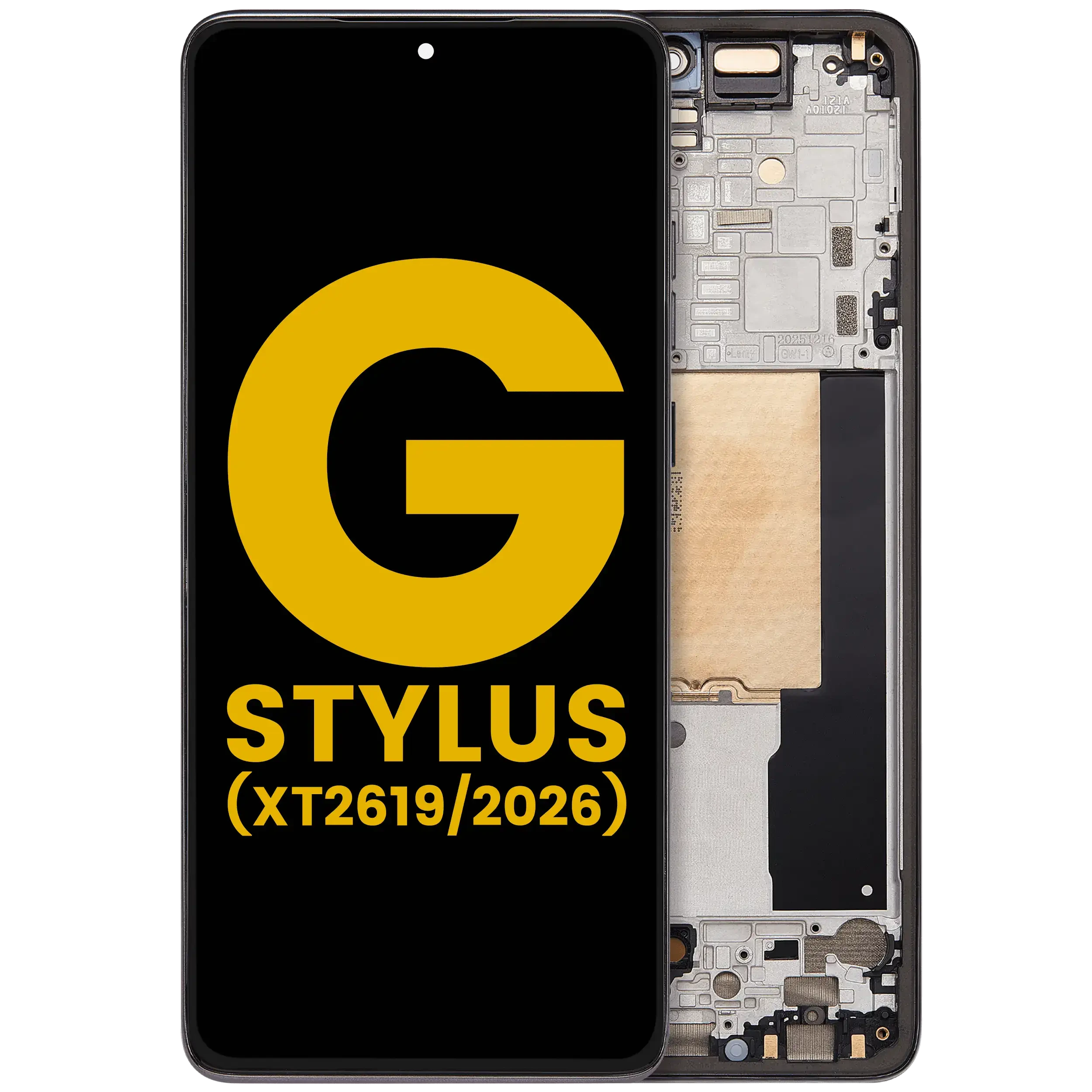 Display OLED completo con Frame compatibile per Motorola Moto G Stylus 5G (XT2619/2026) (Refurbished) (Coal Smoke)