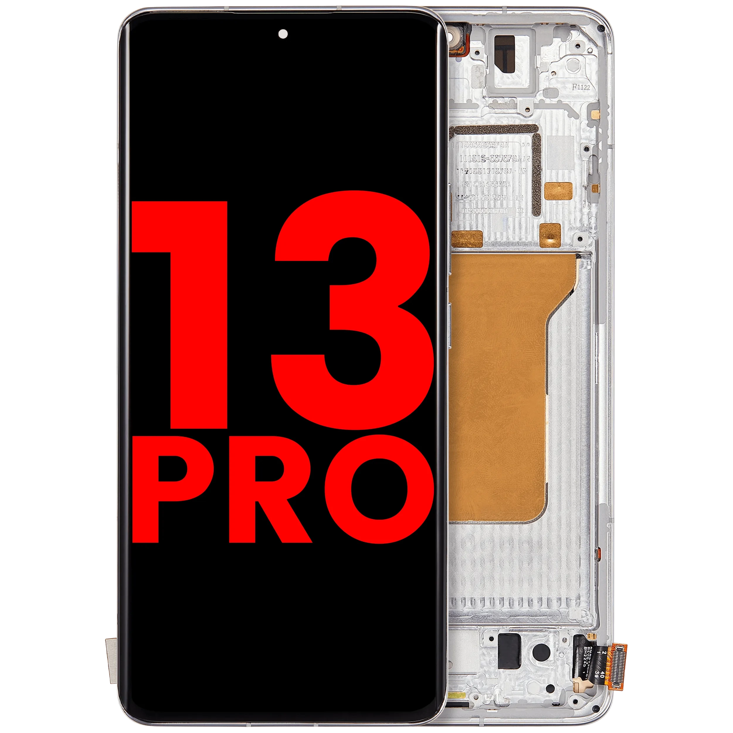 Display OLED completo con Frame per Xiaomi 13 Pro (Aftermarket Plus) (Bianco)