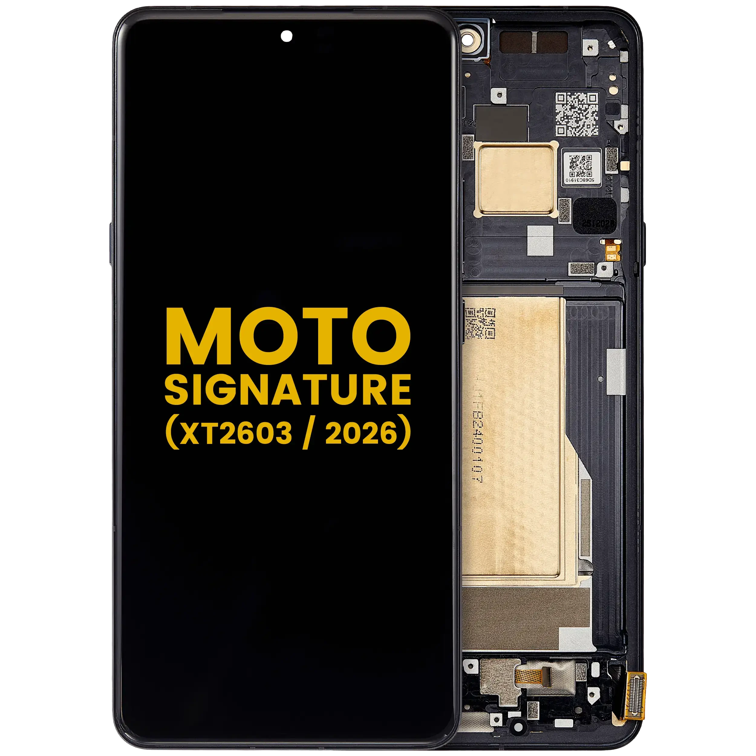 Display OLED completo con Frame per Motorola Moto Signature (XT2603/ 2026) (Refurbished) (Carbon)