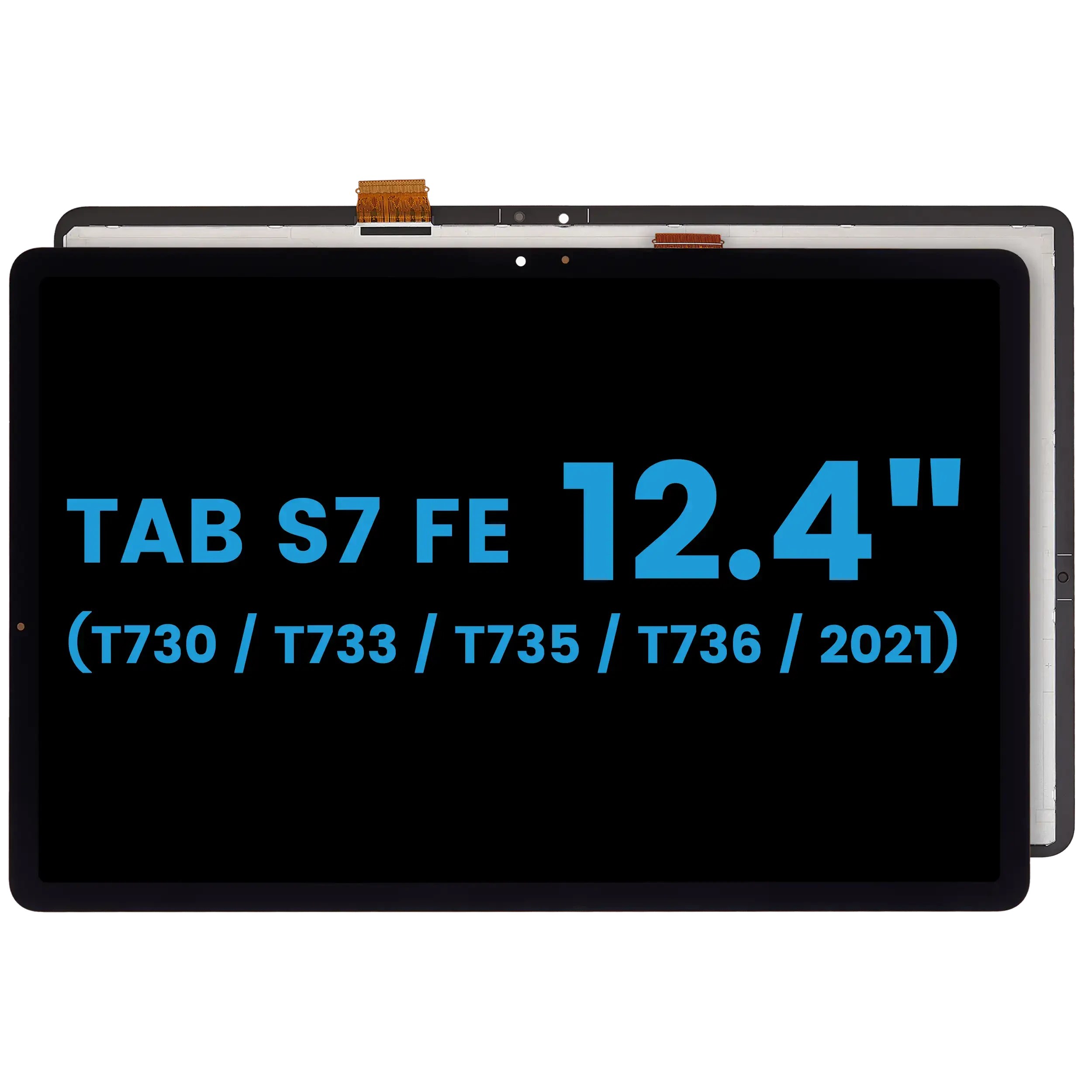 Display LCD completo senza Frame per Samsung Galaxy Tab S7 FE 12.4"(T730 / T733 / T735 / T736) (2021) (Aftermarket) (Nero)