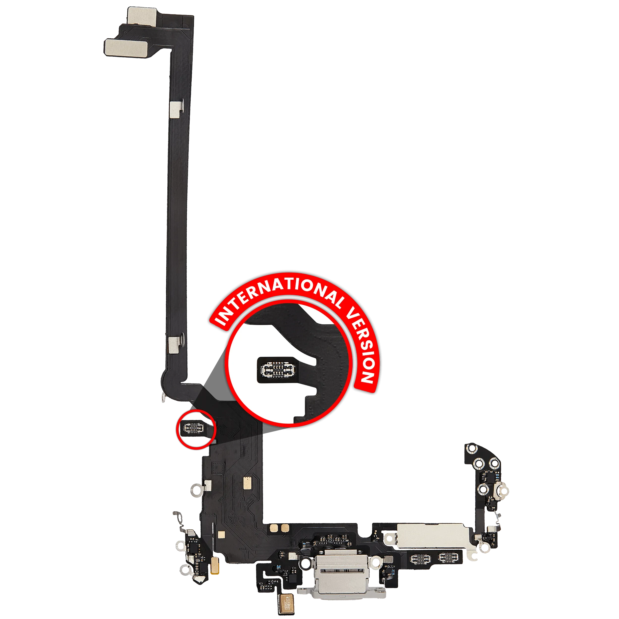 Flat connettore di ricarica per iPhone 17 Pro max (Aftermarket Plus) (International Version) (Argento)