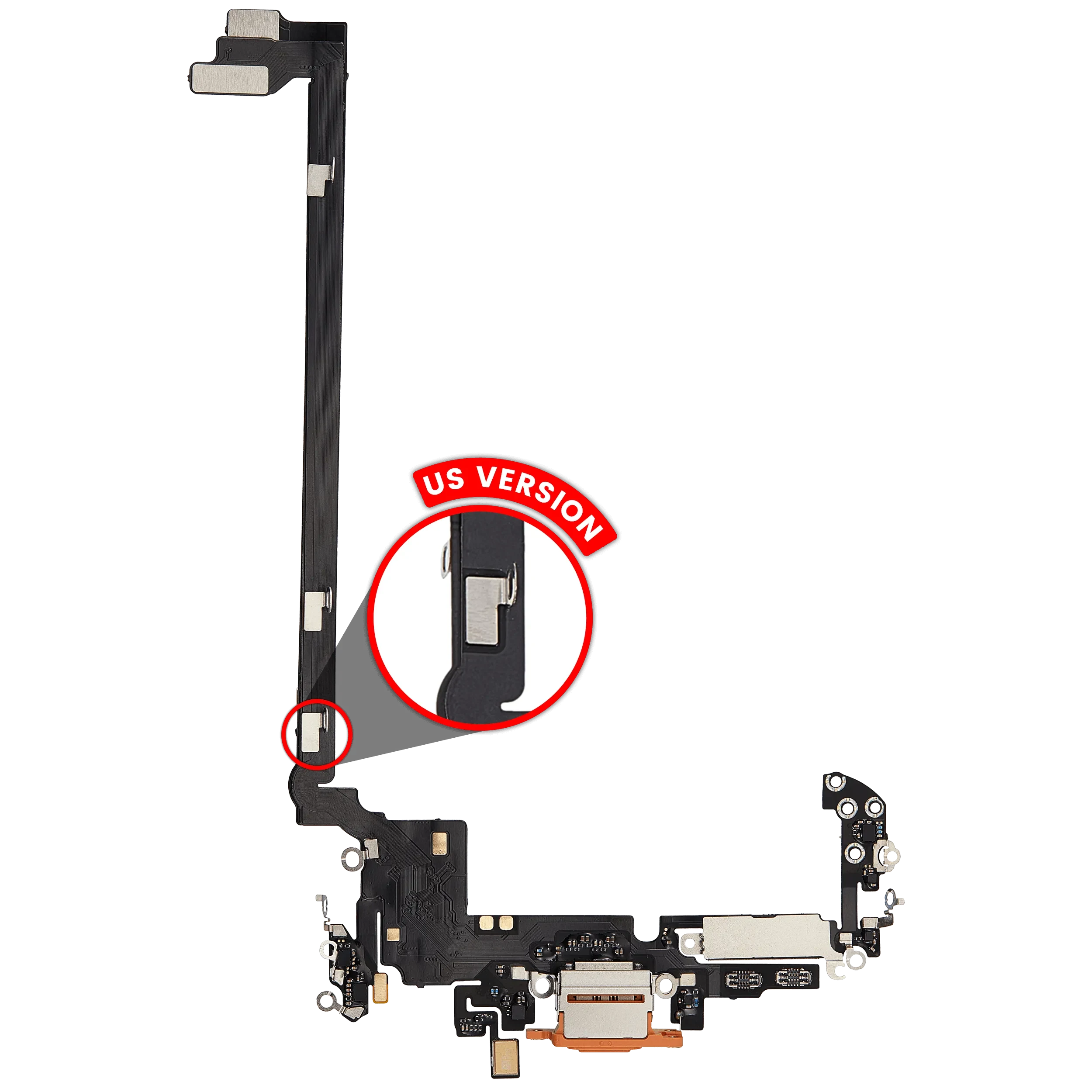 Flat connettore di ricarica per iPhone 17 Pro max (Aftermarket Plus) (US Version) (Cosmic Arancione)