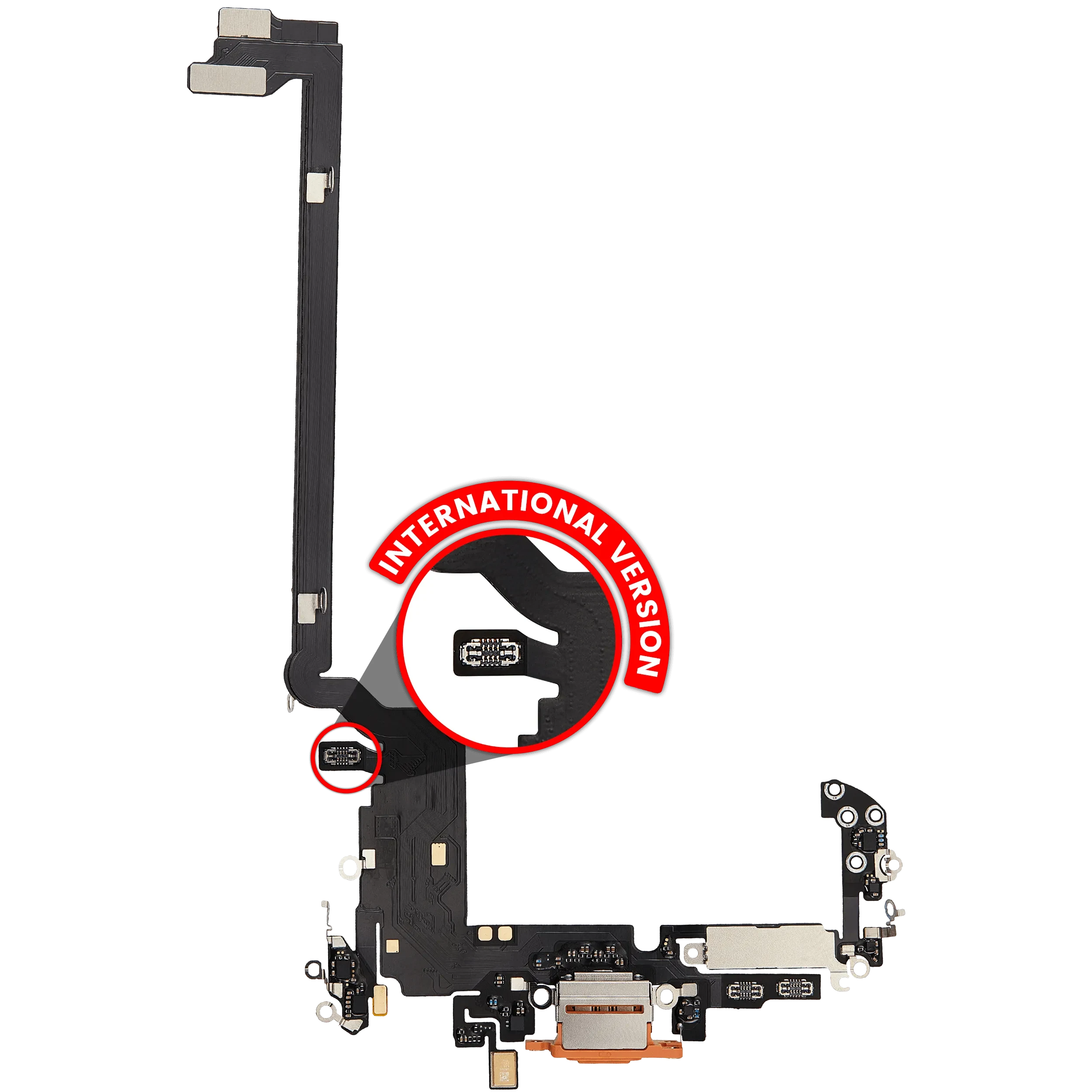 Flat connettore di ricarica per iPhone 17 Pro max (Aftermarket Plus) (International Version) (Cosmic Arancione)