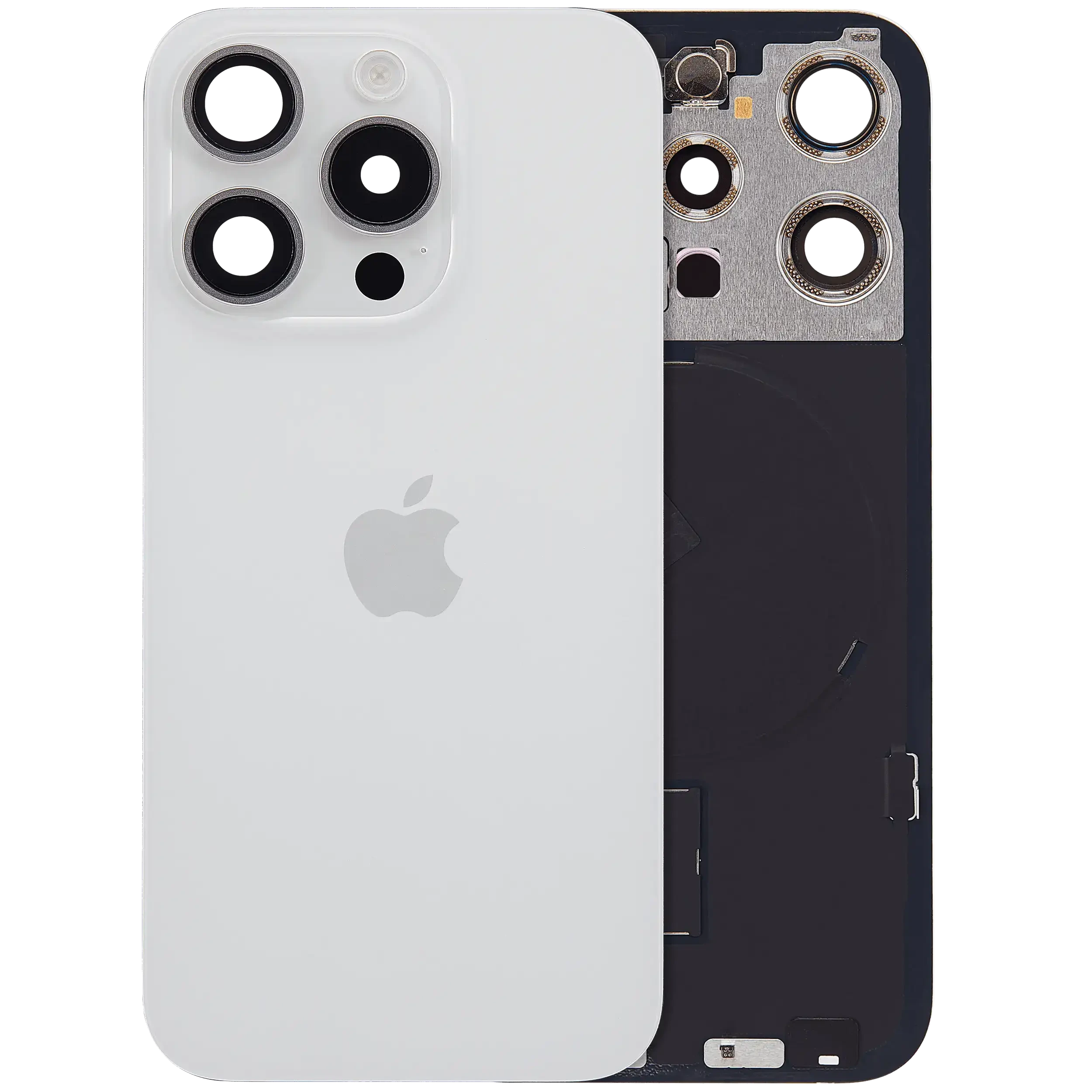 Vetro posteriore con magnete MagSafe, NFC e flat flash per iPhone 15 Pro (Service Pack) (versione UK/EU) (Titanio bianco)