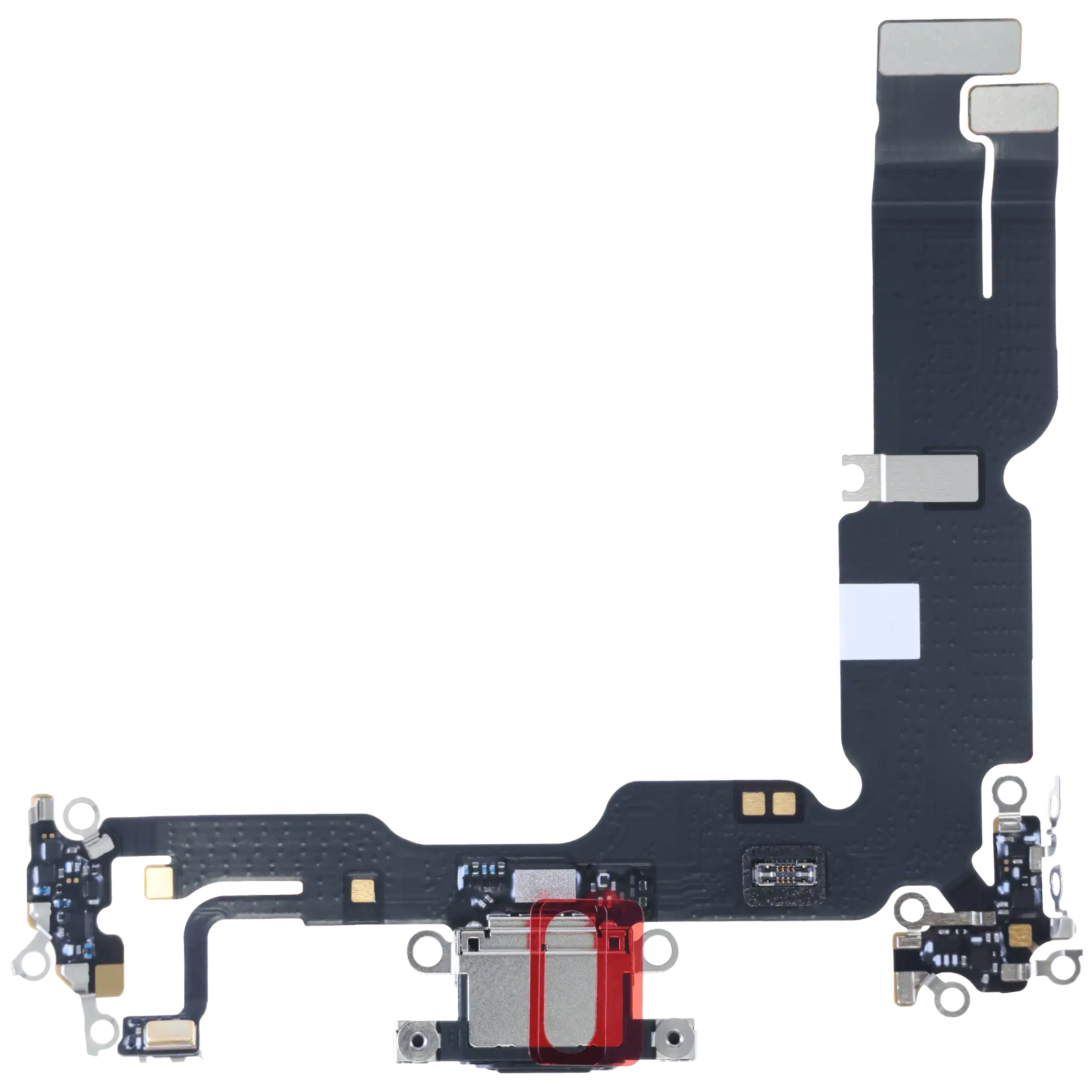 Flat connettore di ricarica con scheda per iPhone 15 Plus (Service Pack) (Nero)