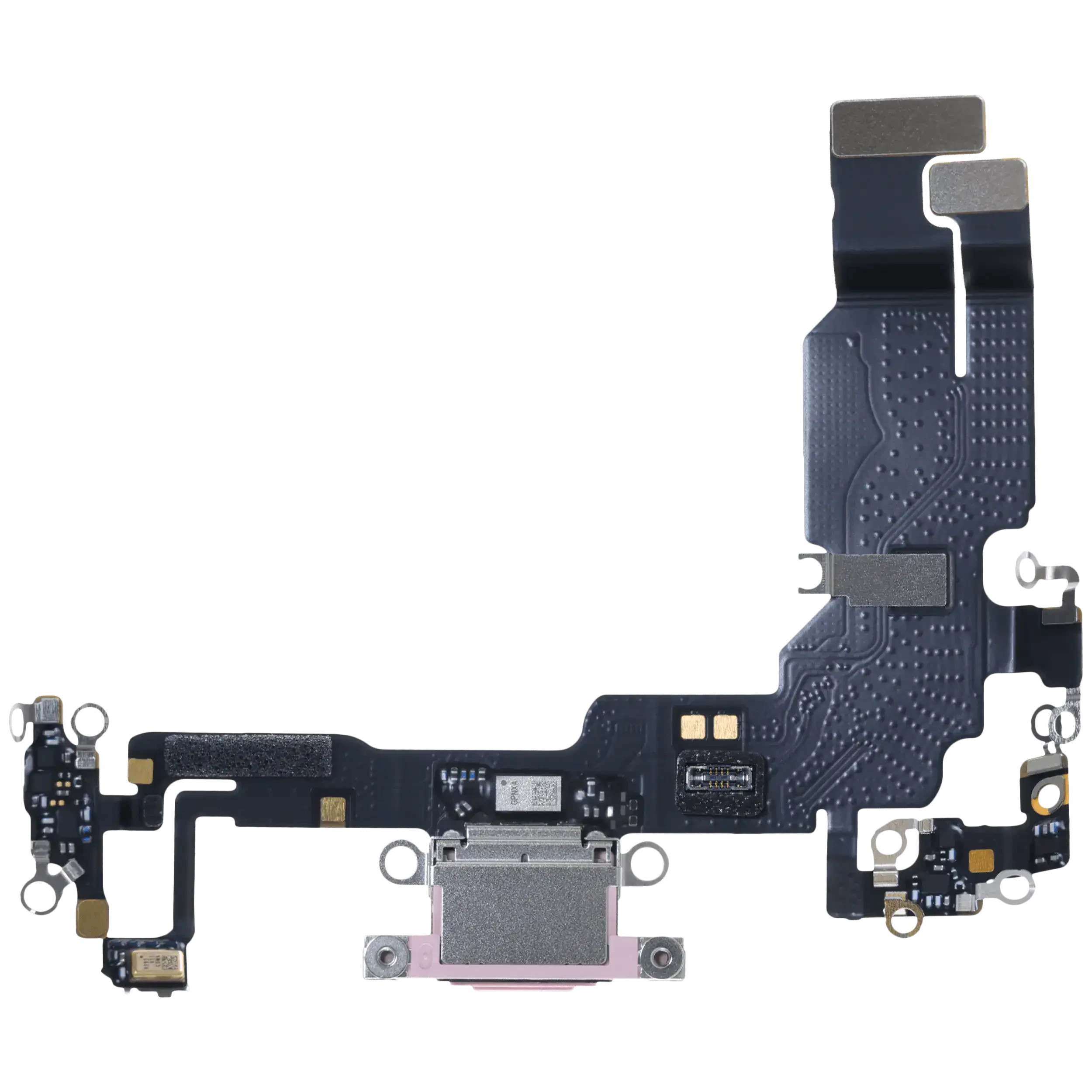 Flat connettore di ricarica con scheda per iPhone 15 (Service Pack) (Rosa)