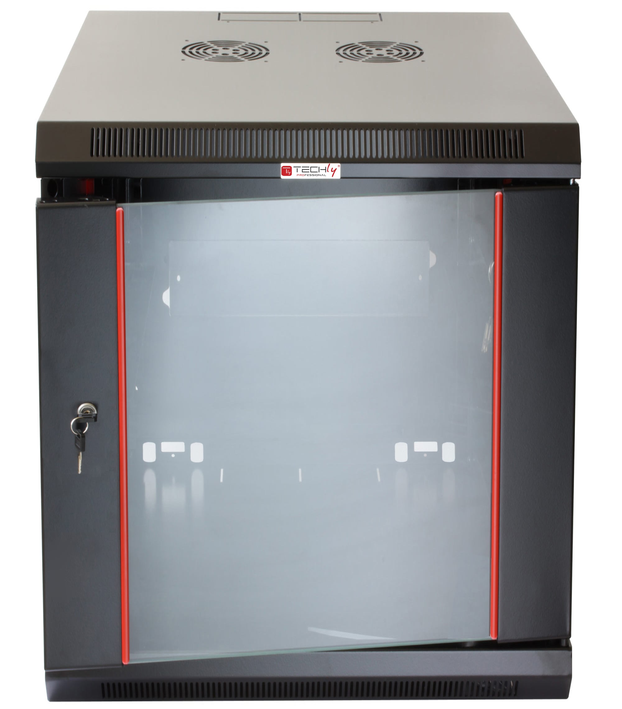 Armadio Rack 19'' a muro 15 unità sezione unica prof. 600mm Nero