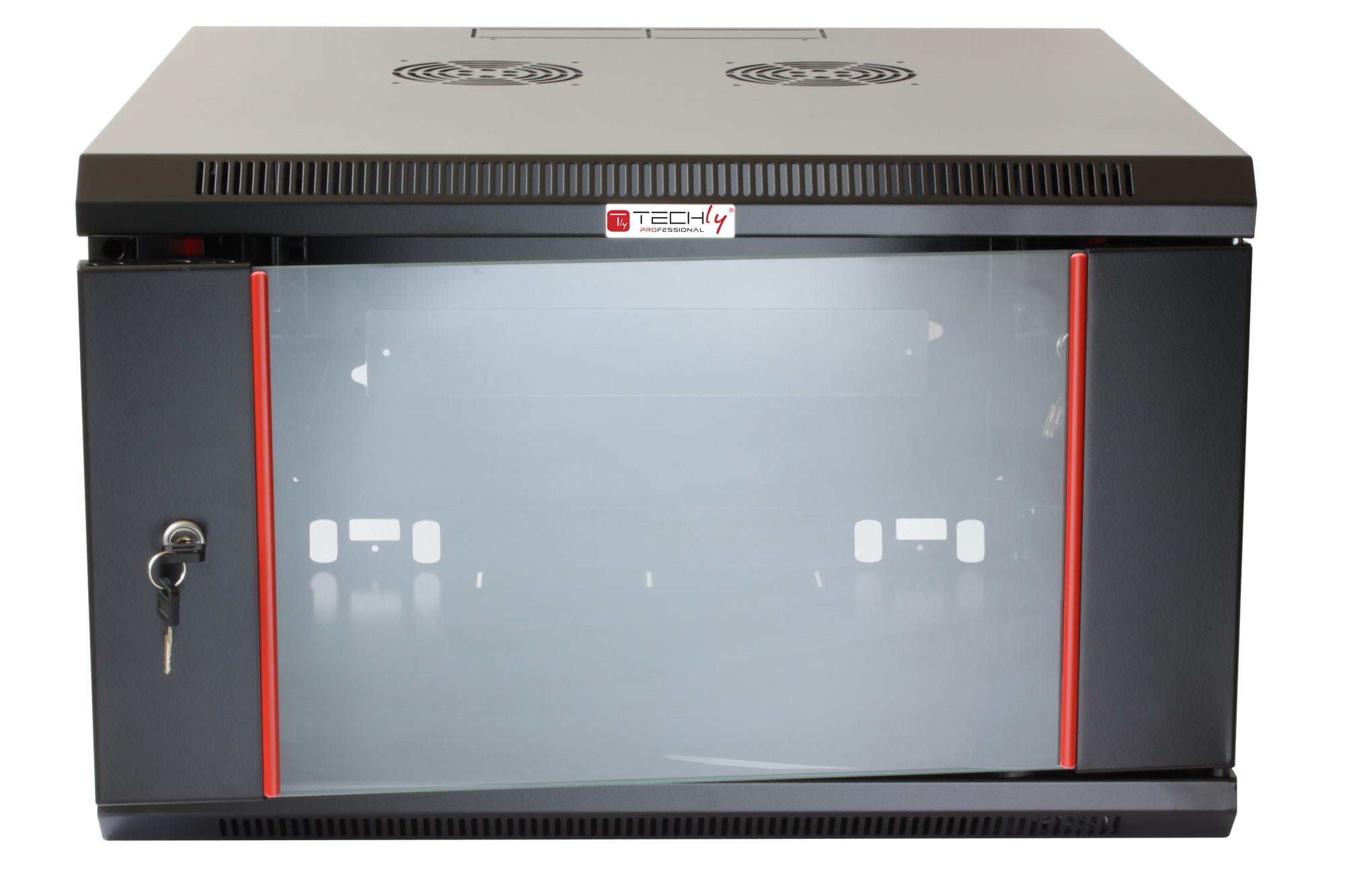Armadio Rack 19'' a muro 9 unità sezione unica prof. 450mm Nero