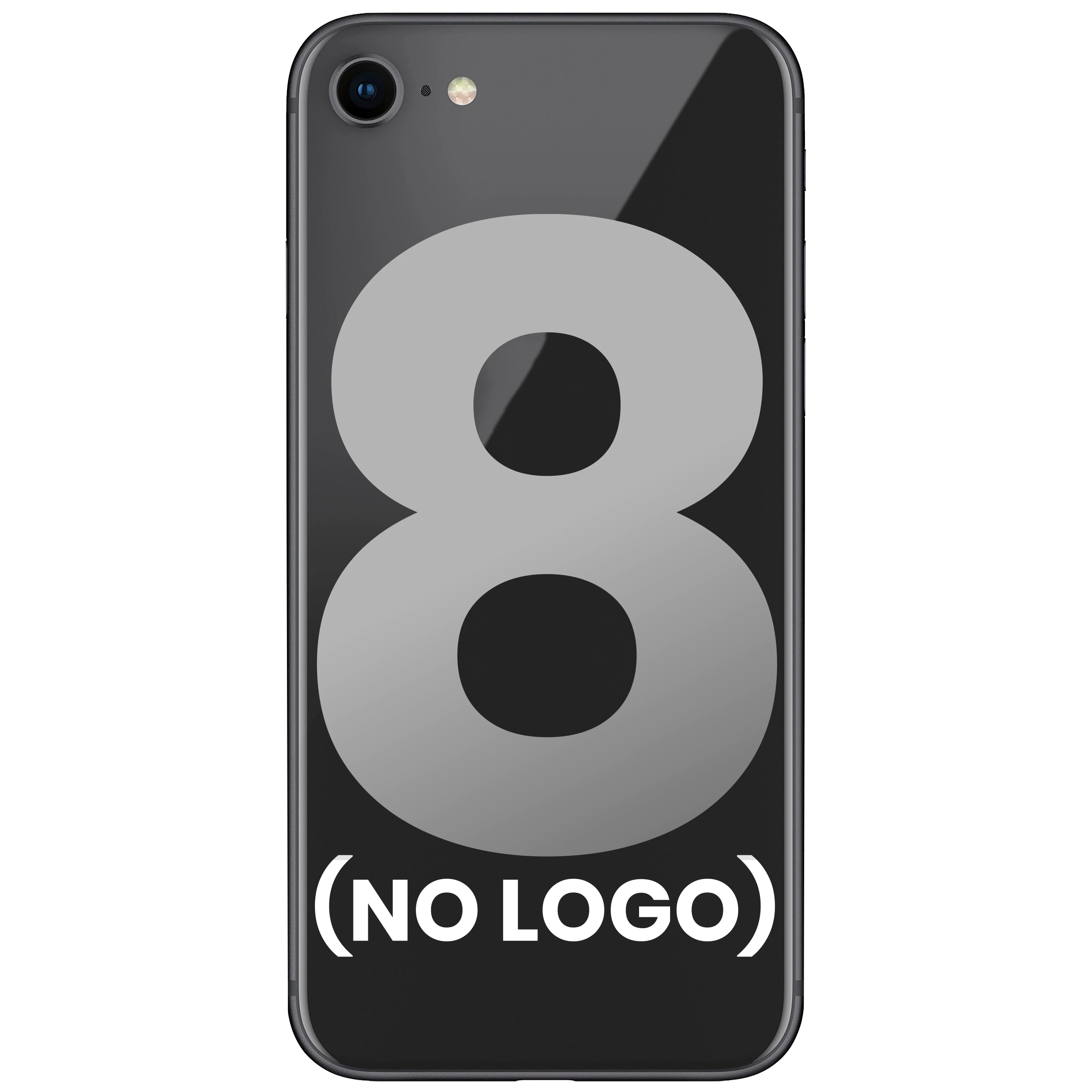Back Cover Glass With Back Camera Lens per iPhone 8 (No Logo) (Space Gray)