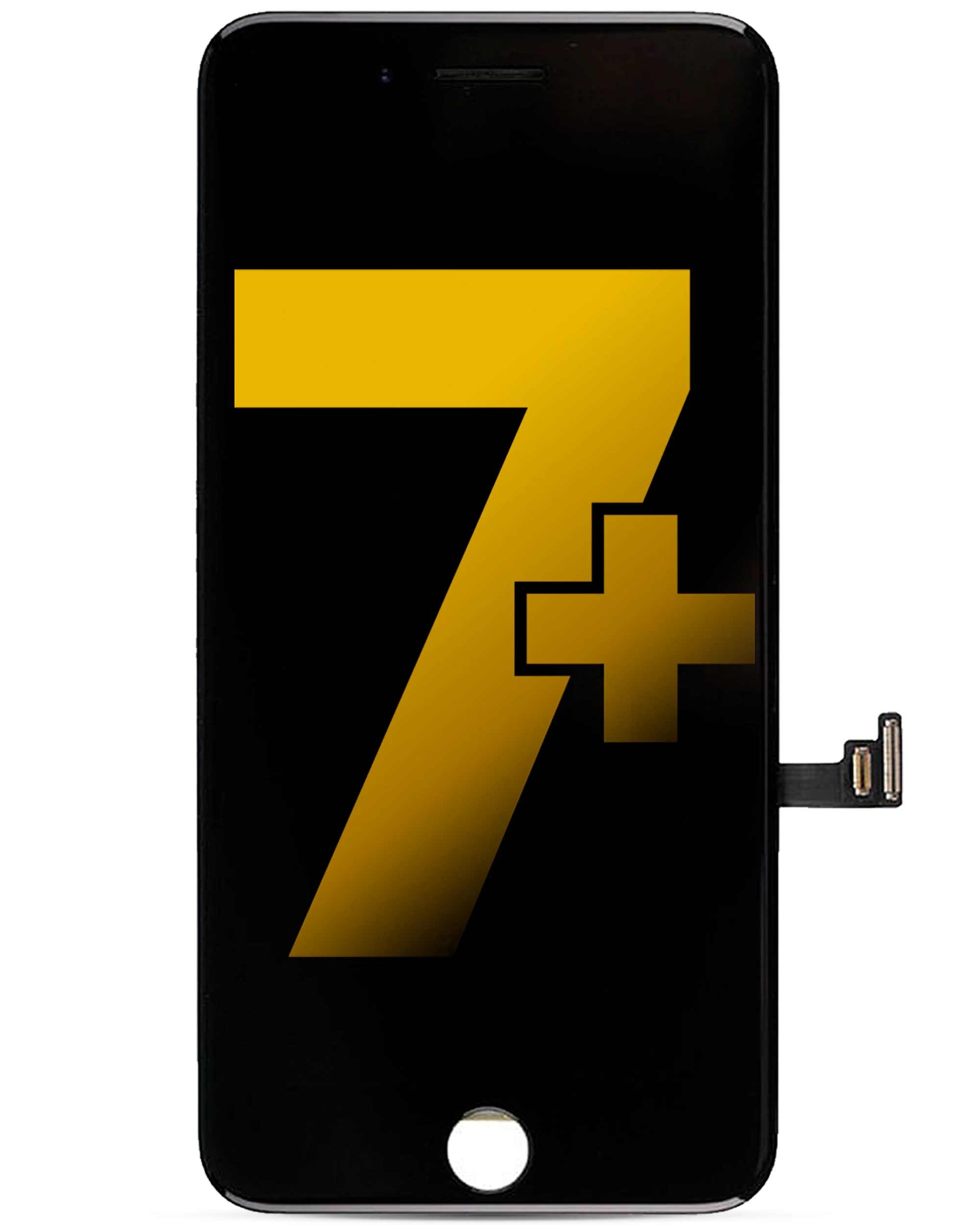 LCD Assembly With Steel Plate per iPhone 7 Plus (Refurbished: Toshiba) (Nero)