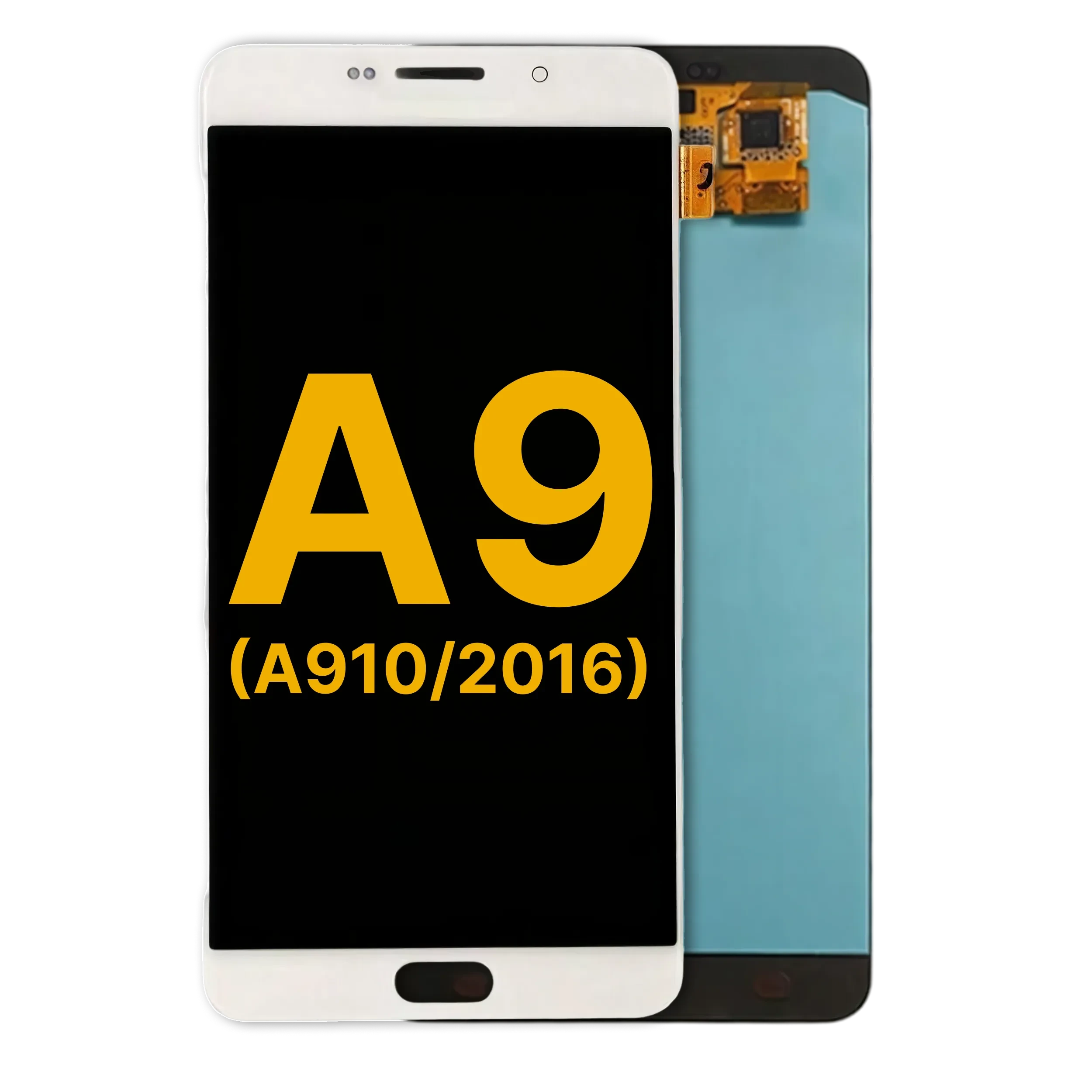 Display OLED completo senza Frame per Samsung Galaxy A9 (A910 / 2016) (Refurbished: Cosmetic Grade: New) (Bianco)