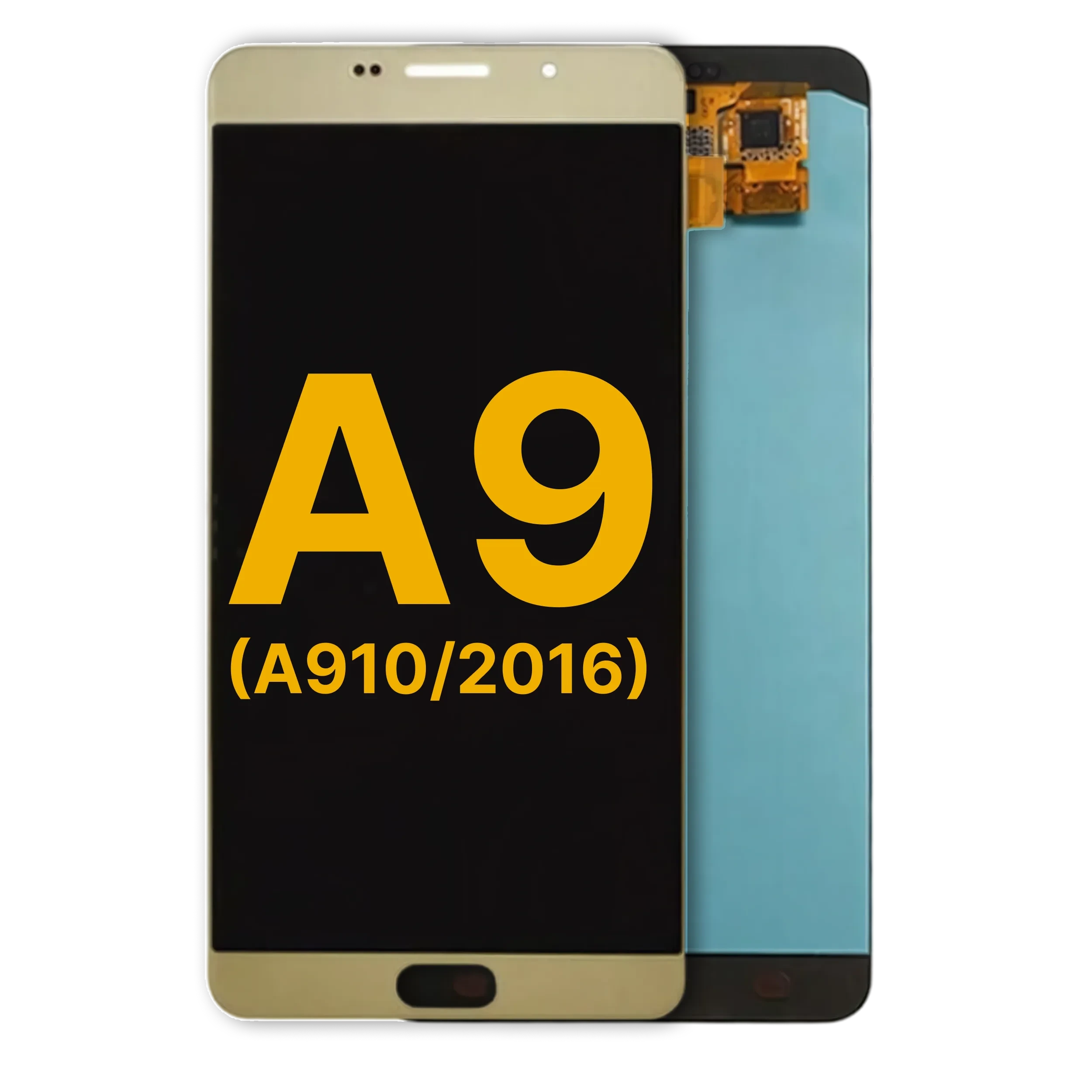 Display OLED completo senza Frame per Samsung Galaxy A9 (A910 / 2016) (Refurbished: Cosmetic Grade: New) (Oro)