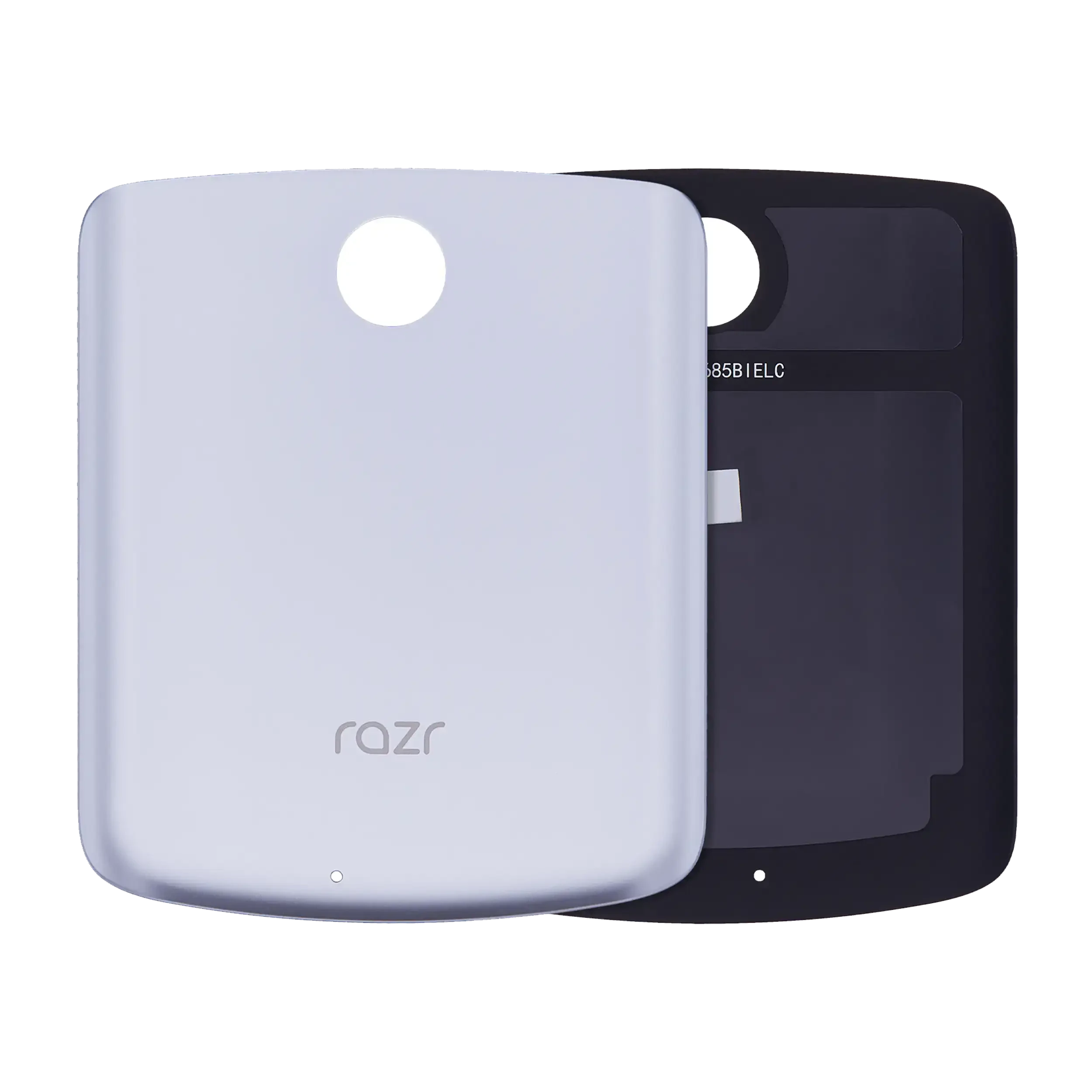 Back Cover Glass per Motorola Razr 5G (XT2071 / 2020) (Liquid Mercury) (Genuine OEM)