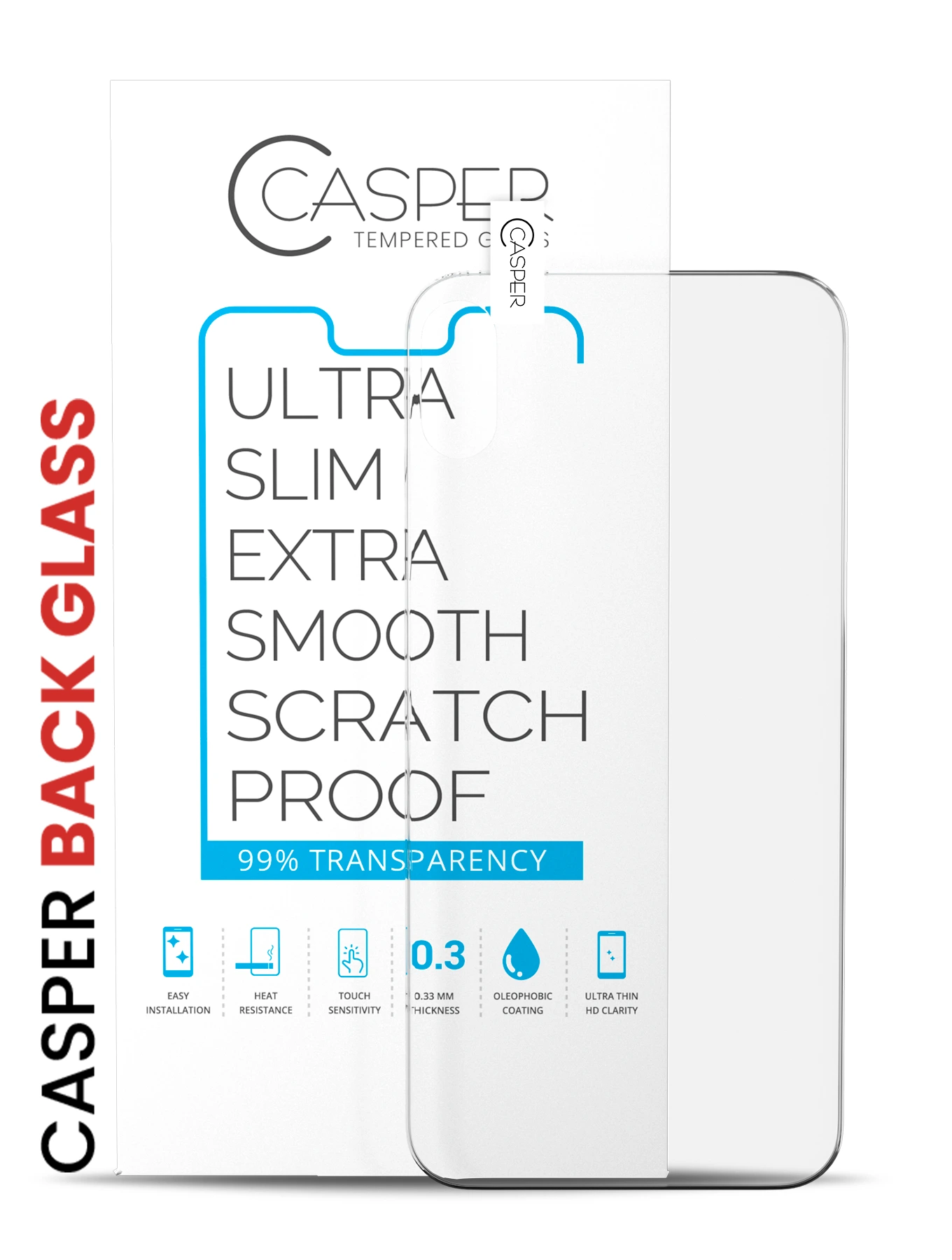 Vetro temperato (Back Glass) per iPhone XR (100 Pack) (Clear)