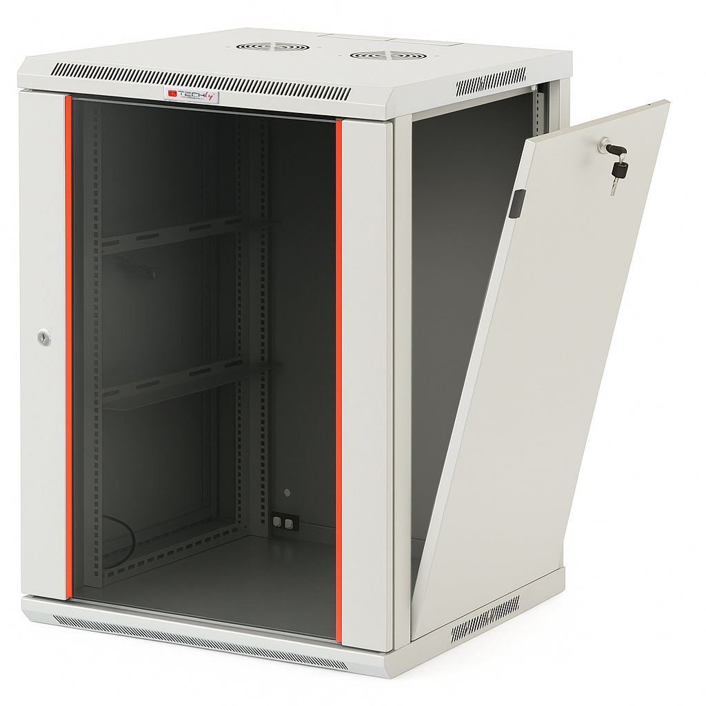 Armadio Rack 19'' a muro 20 unità sezione unica prof. 600 mm Grigio
