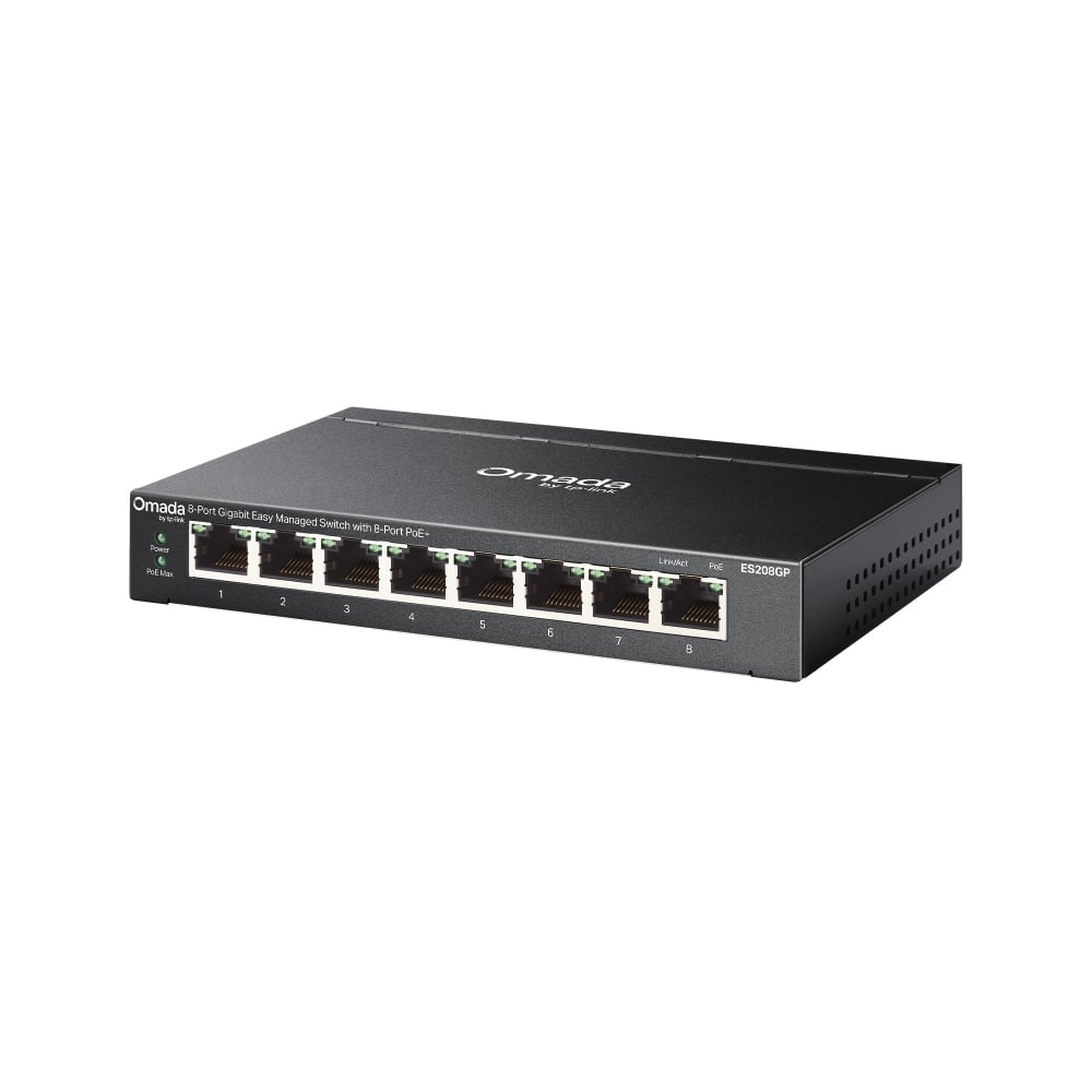 Switch 8 Porte Gigabit Easy Managed con 8 Porte PoE+, ES208GP
