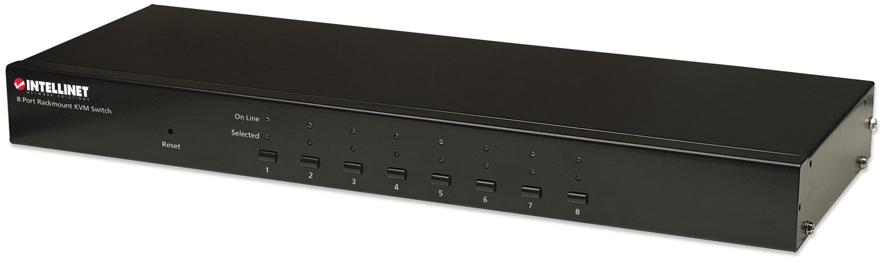 KVM Switch 8 porte combo USB + PS/2, OSD