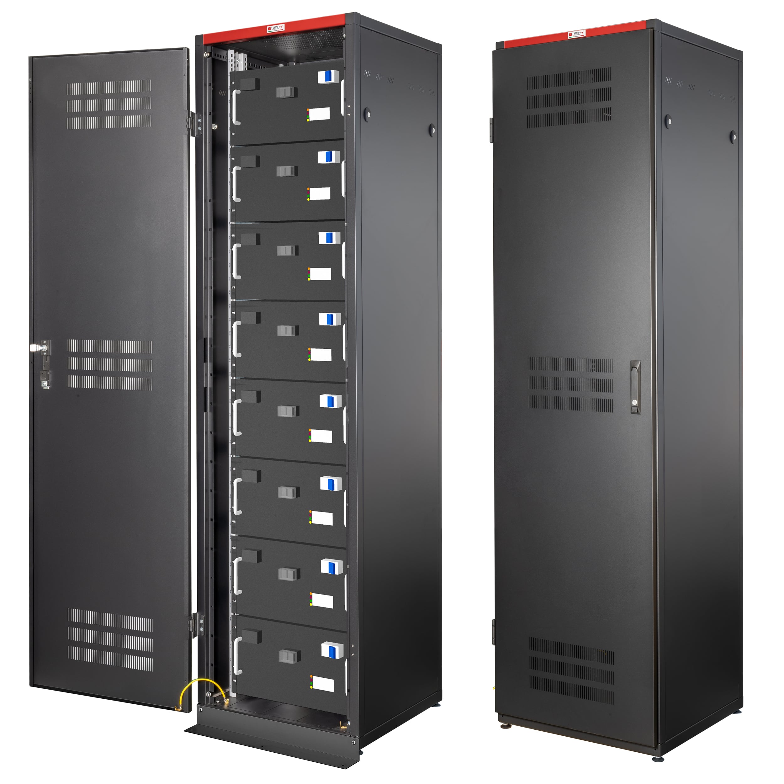 Armadio Rack 19'' 600x600 20U per Batterie Fotovoltaico Nero