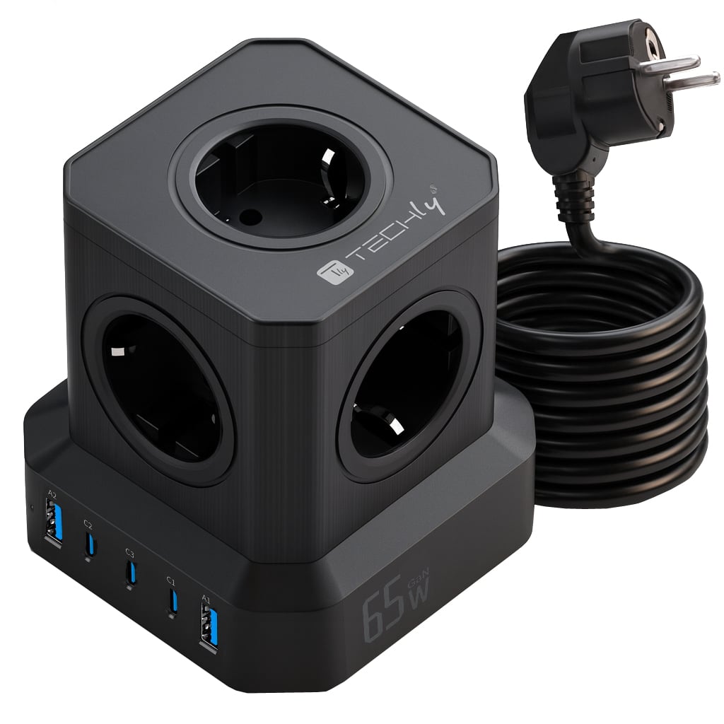 Multipresa da Tavolo USB Cube 5p 2xUSB-A 3xUSB-C™